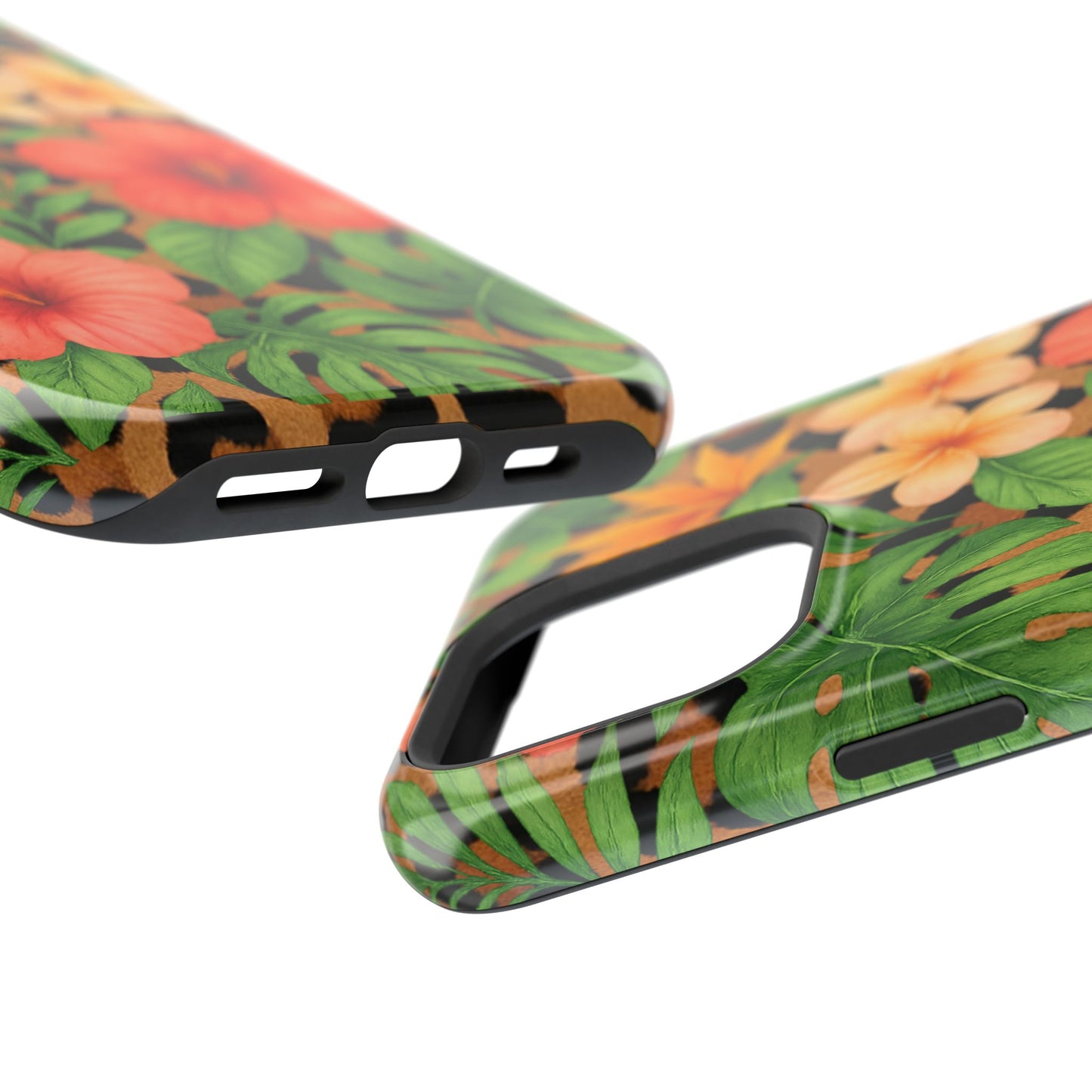 Tropical Floral Phone Case, Magnetic Tough Case for Summer Vibes, Gift for Nature Lovers, Phone Accessory for Travel, Tropical Decor