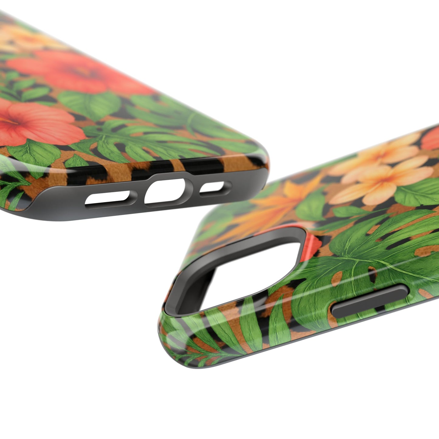 Tropical Floral Phone Case, Magnetic Tough Case for Summer Vibes, Gift for Nature Lovers, Phone Accessory for Travel, Tropical Decor