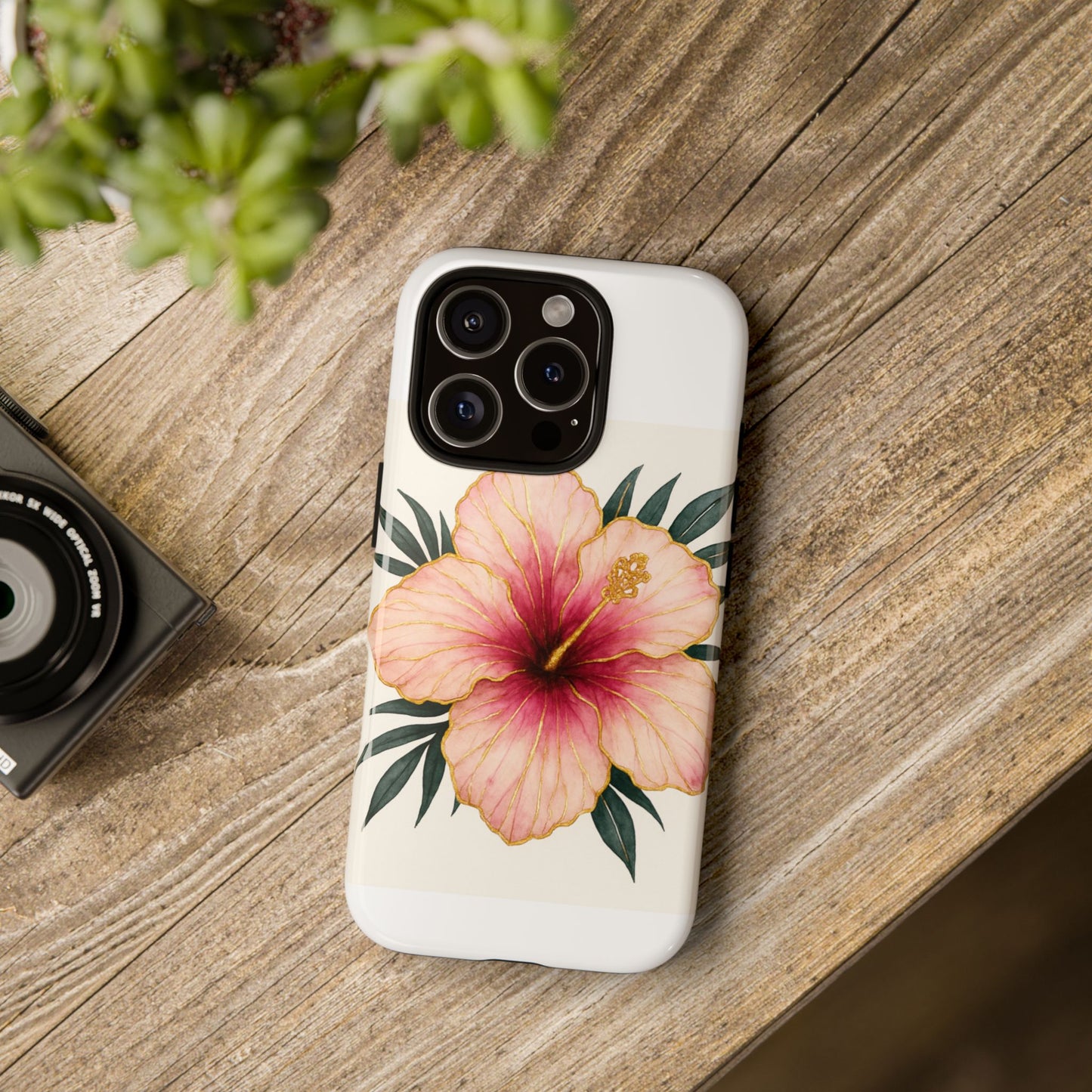 Hibiscus Flower Phone Case | Tropical Floral Design, Tough Phone Cover, Summer Vibes, Gift for Nature Lovers, Birthday Present