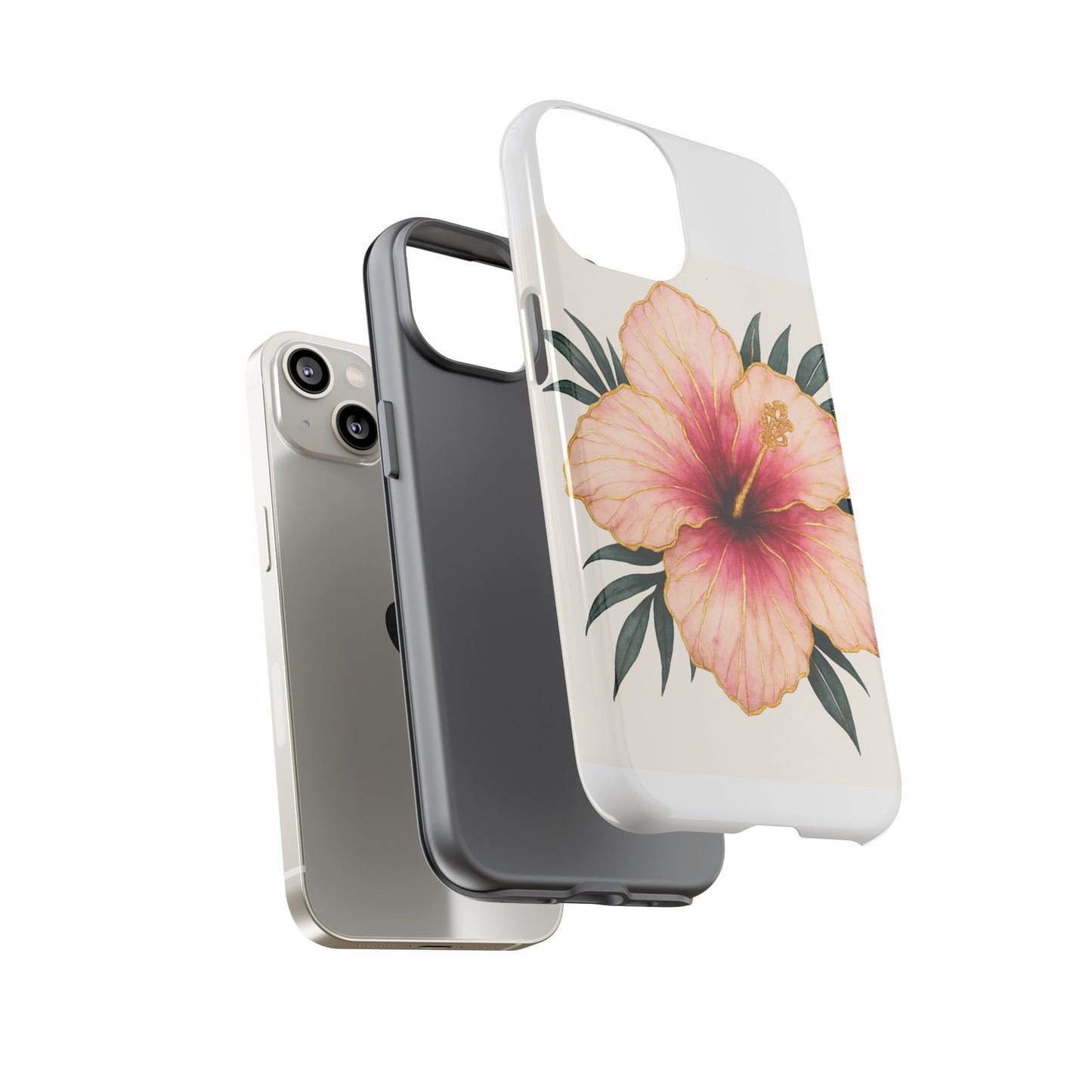 Hibiscus Flower Phone Case | Tropical Floral Design, Tough Phone Cover, Summer Vibes, Gift for Nature Lovers, Birthday Present