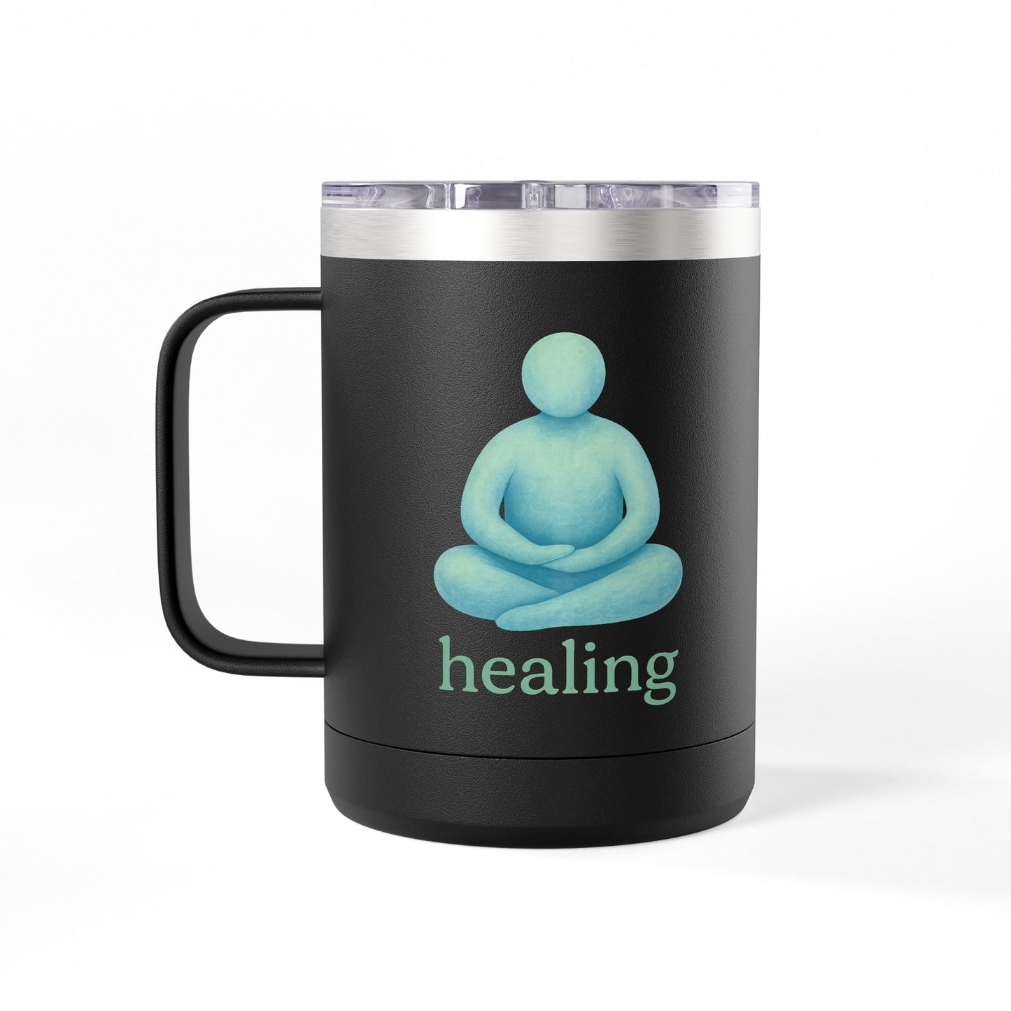 Heartwarming Coffee Mug Tumbler, Perfect for Gift, Inspirational Drinkware, Cozy Vibes, Hand-Illustrated Design, Everyday Use
