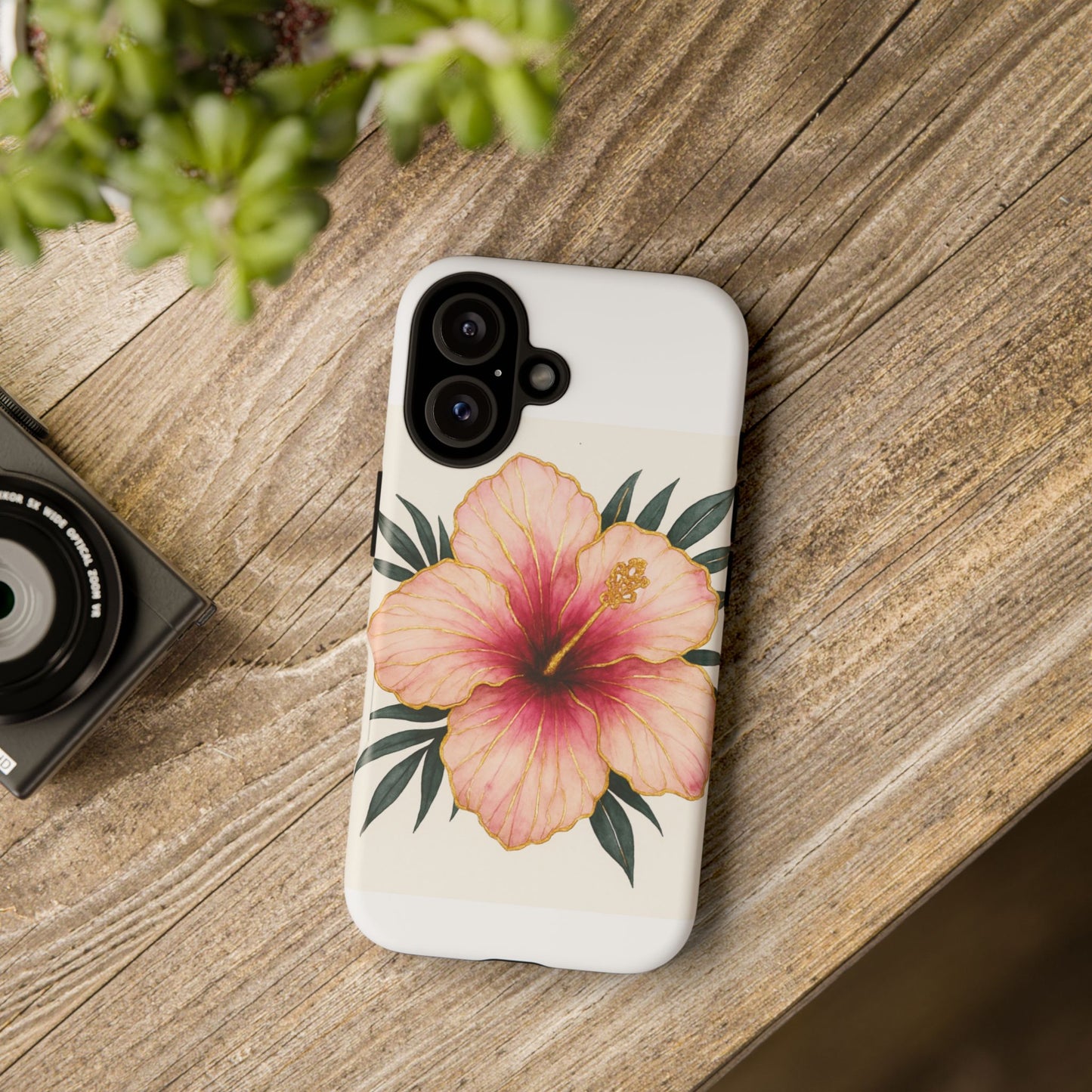 Hibiscus Flower Phone Case | Tropical Floral Design, Tough Phone Cover, Summer Vibes, Gift for Nature Lovers, Birthday Present