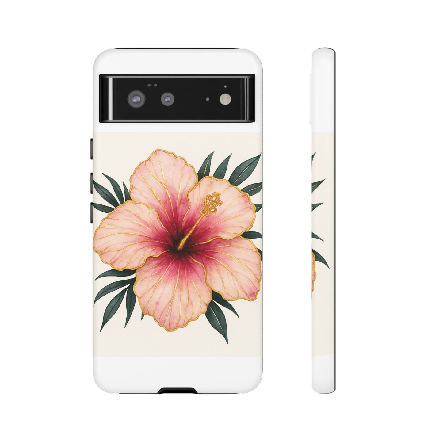 Hibiscus Flower Phone Case | Tropical Floral Design, Tough Phone Cover, Summer Vibes, Gift for Nature Lovers, Birthday Present