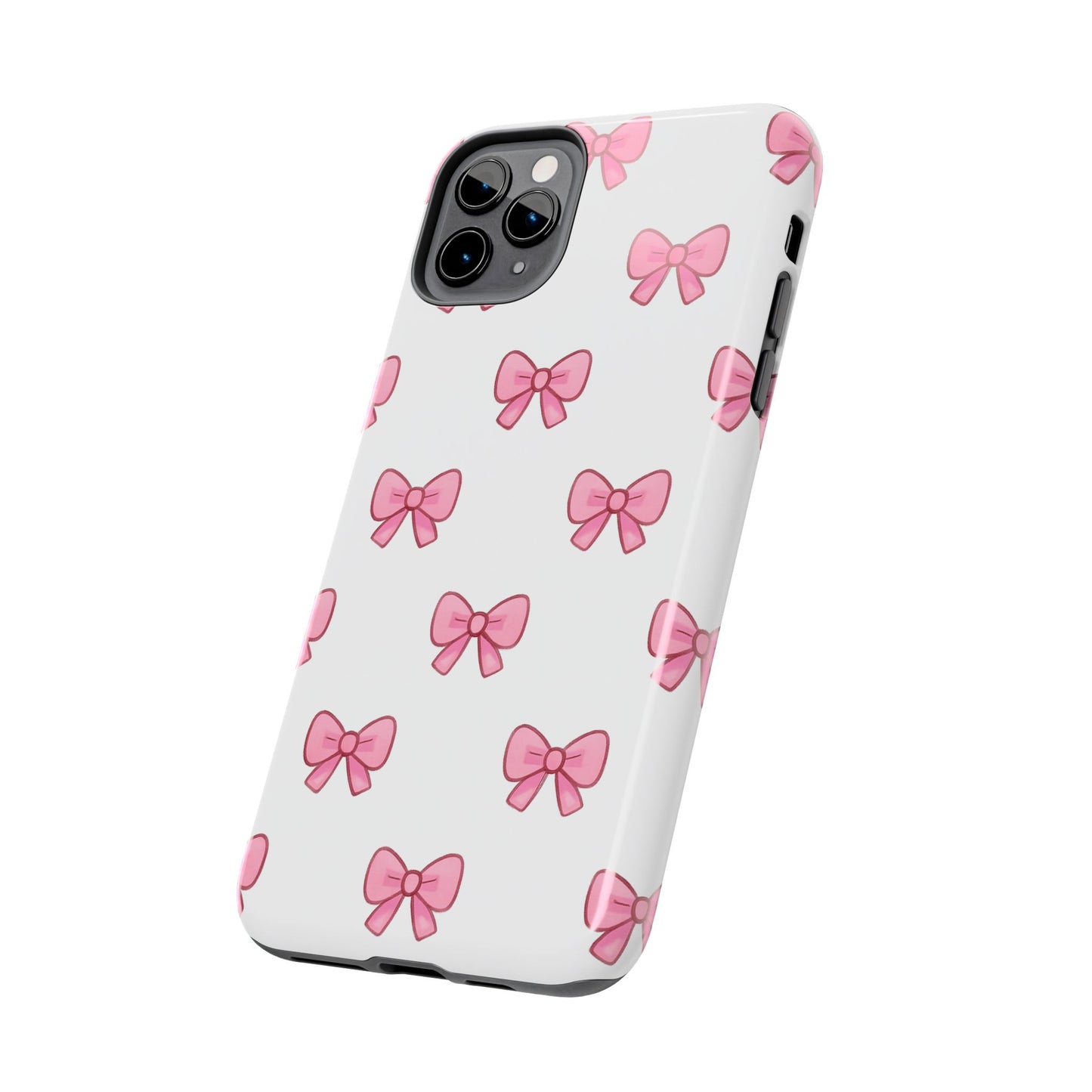 Cute Pink Bow Phone Cases, Tough Phone Cases for Girls, Stylish Phone Covers, Gift for Birthday or Special Occasion, Fashion Accessories