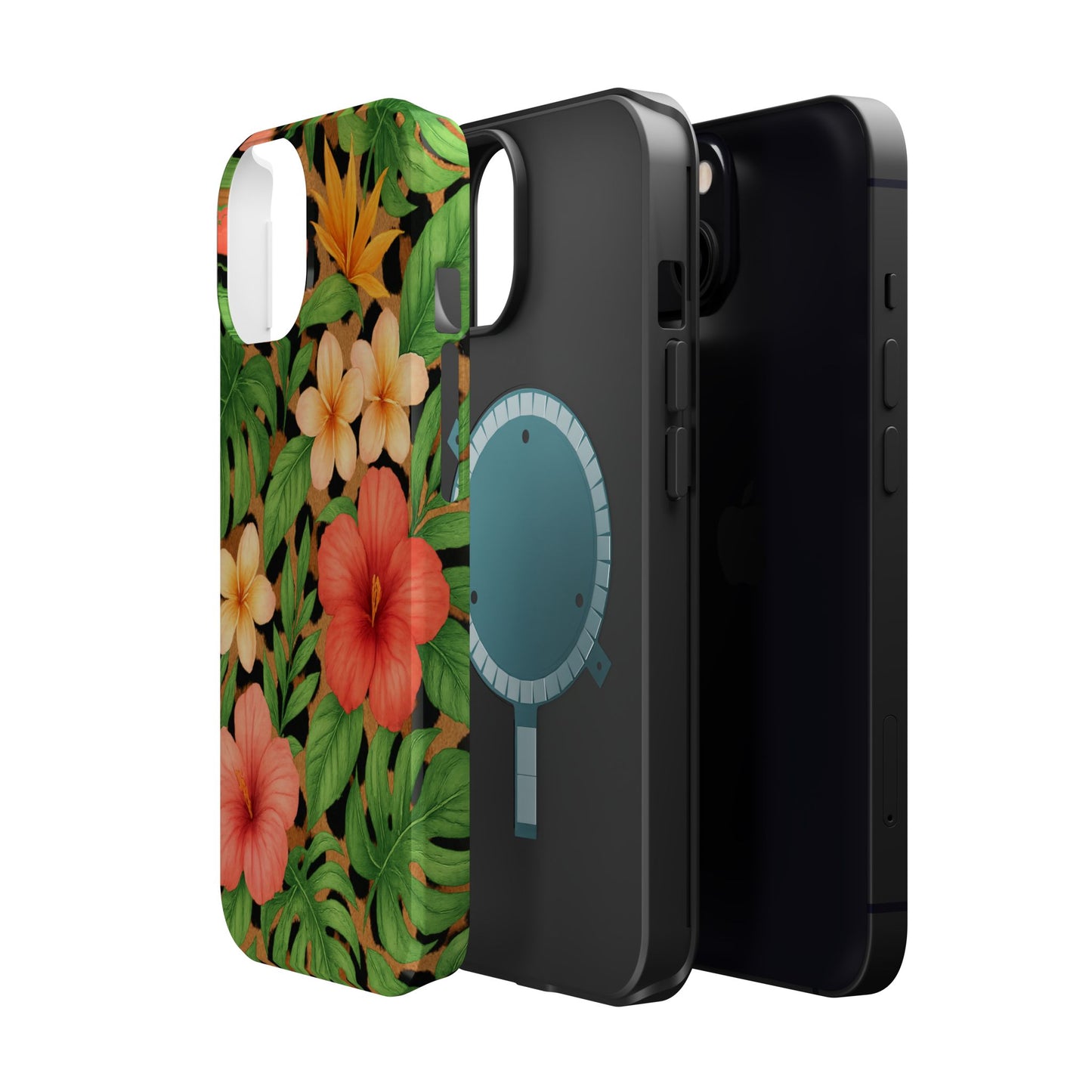 Tropical Floral Phone Case, Magnetic Tough Case for Summer Vibes, Gift for Nature Lovers, Phone Accessory for Travel, Tropical Decor