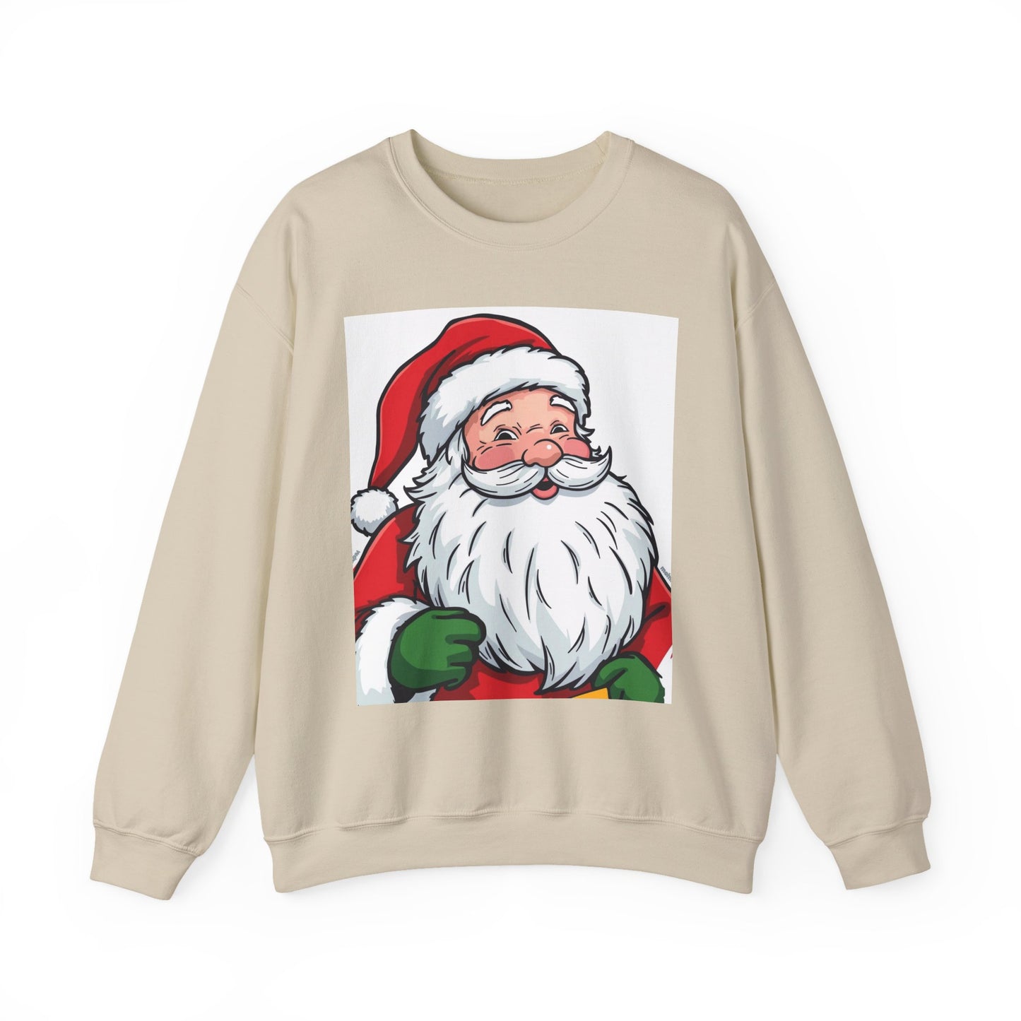 Santa Claus Graphic Sweatshirt - Vintage Merry Christmas Crewneck