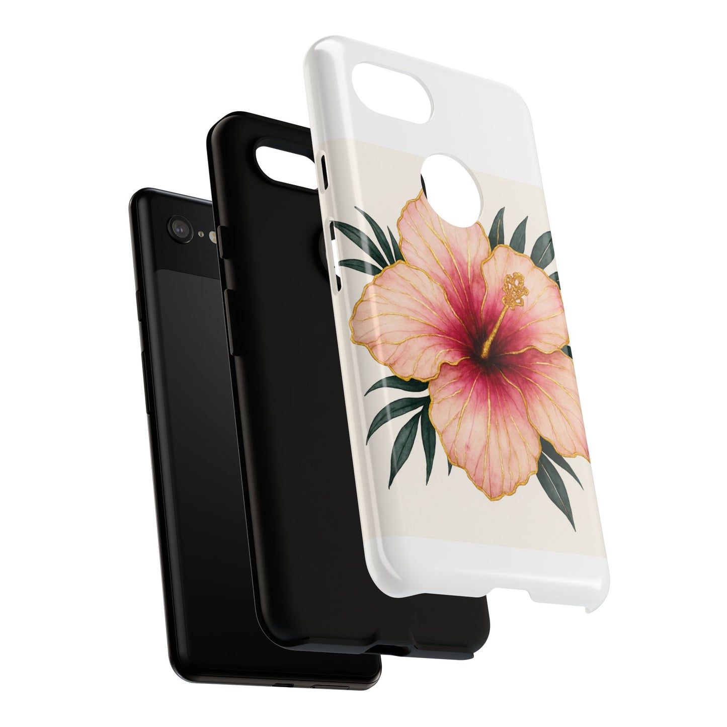 Hibiscus Flower Phone Case | Tropical Floral Design, Tough Phone Cover, Summer Vibes, Gift for Nature Lovers, Birthday Present