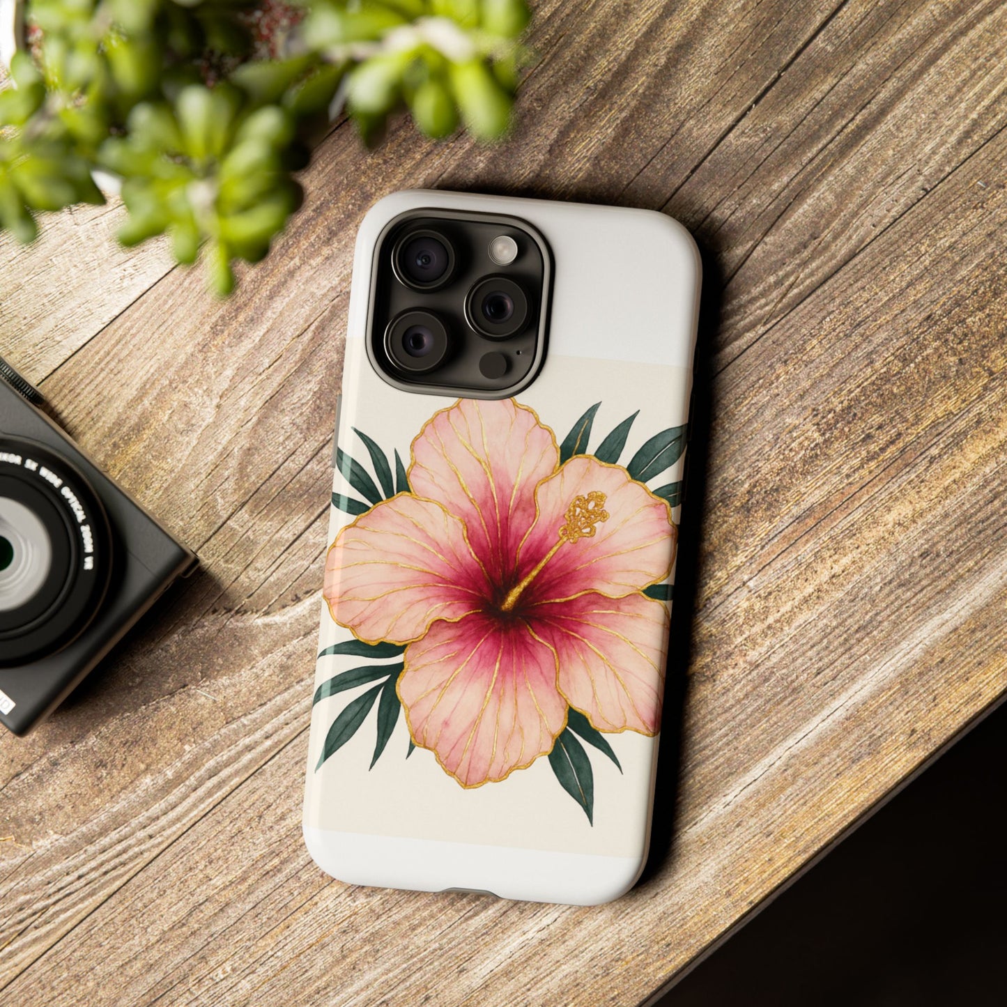 Hibiscus Flower Phone Case | Tropical Floral Design, Tough Phone Cover, Summer Vibes, Gift for Nature Lovers, Birthday Present