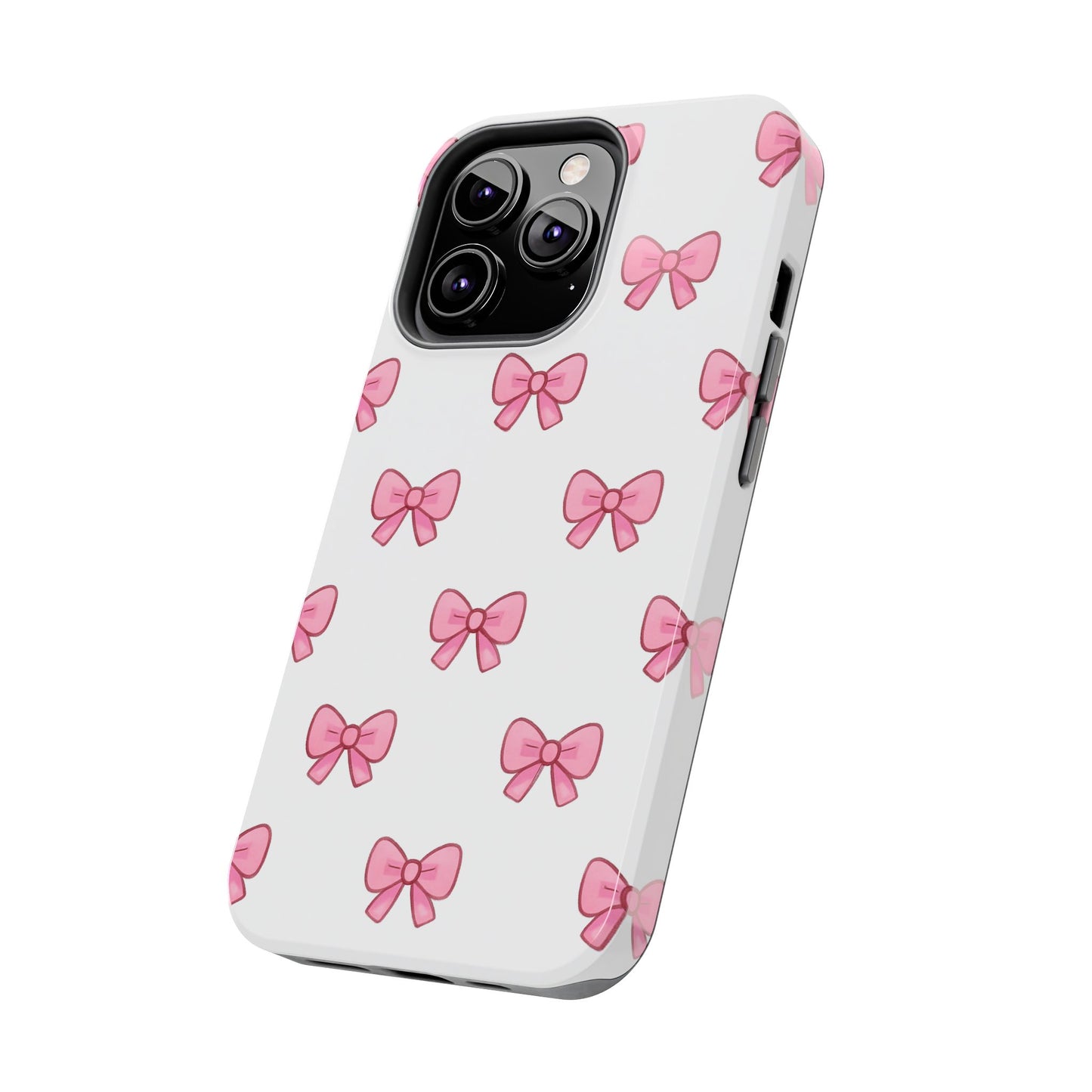 Cute Pink Bow Phone Cases, Tough Phone Cases for Girls, Stylish Phone Covers, Gift for Birthday or Special Occasion, Fashion Accessories
