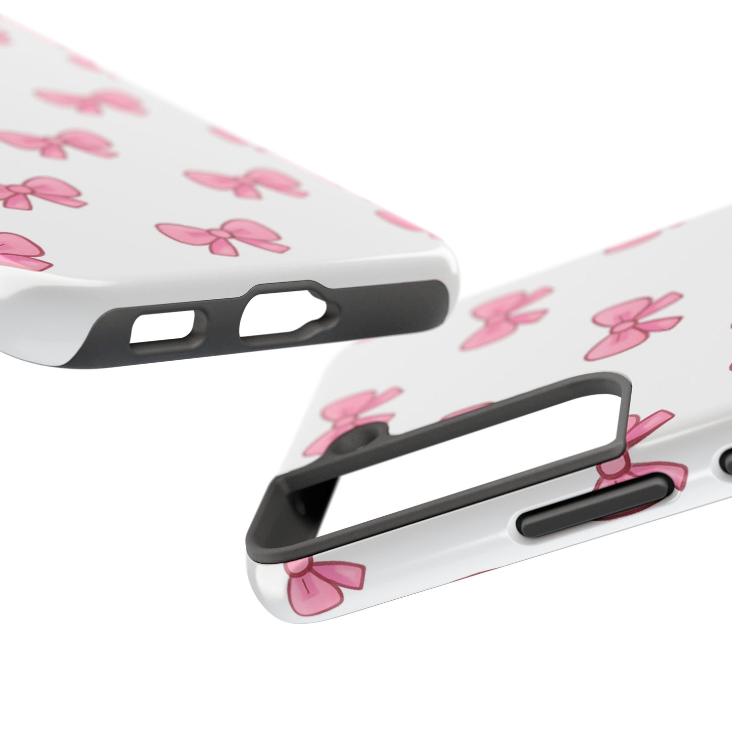 Cute Pink Bow Phone Cases, Tough Phone Cases for Girls, Stylish Phone Covers, Gift for Birthday or Special Occasion, Fashion Accessories