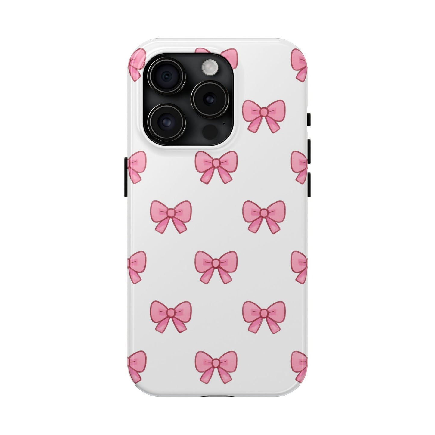 Cute Pink Bow Phone Cases, Tough Phone Cases for Girls, Stylish Phone Covers, Gift for Birthday or Special Occasion, Fashion Accessories
