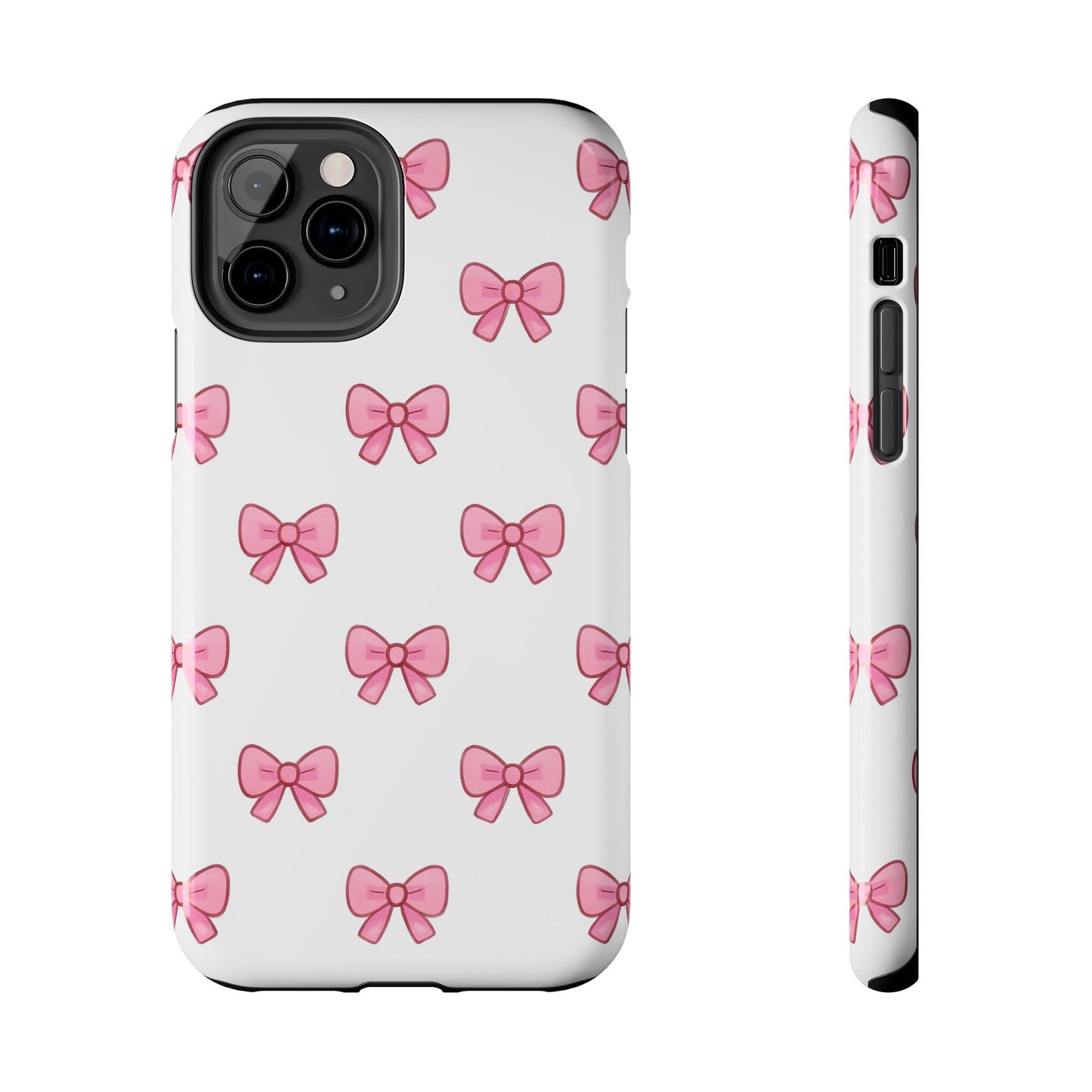 Cute Pink Bow Phone Cases, Tough Phone Cases for Girls, Stylish Phone Covers, Gift for Birthday or Special Occasion, Fashion Accessories