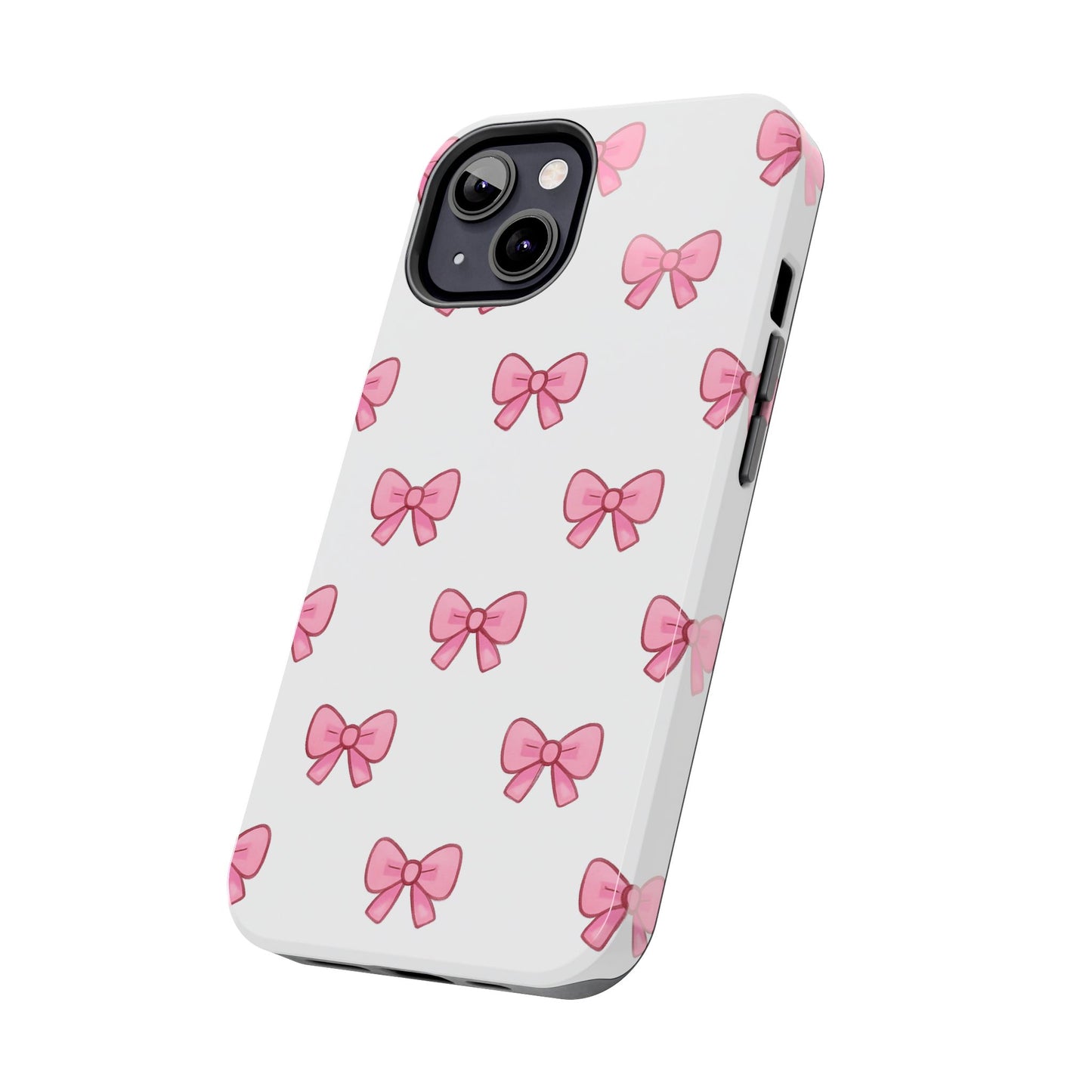 Cute Pink Bow Phone Cases, Tough Phone Cases for Girls, Stylish Phone Covers, Gift for Birthday or Special Occasion, Fashion Accessories