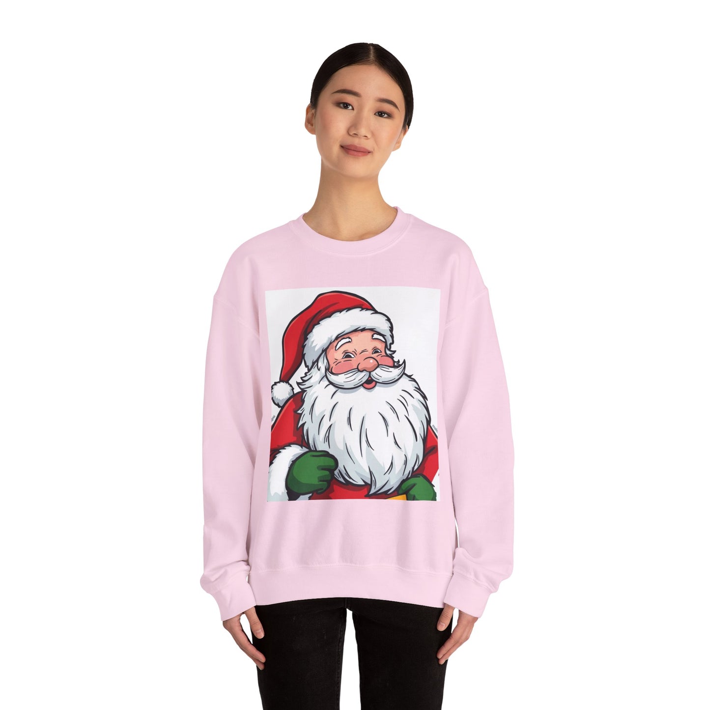 Santa Claus Graphic Sweatshirt - Vintage Merry Christmas Crewneck