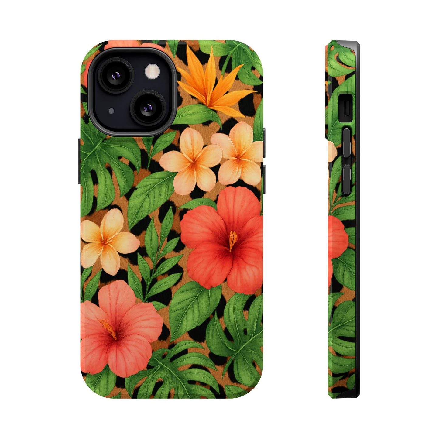 Tropical Floral Phone Case, Magnetic Tough Case for Summer Vibes, Gift for Nature Lovers, Phone Accessory for Travel, Tropical Decor