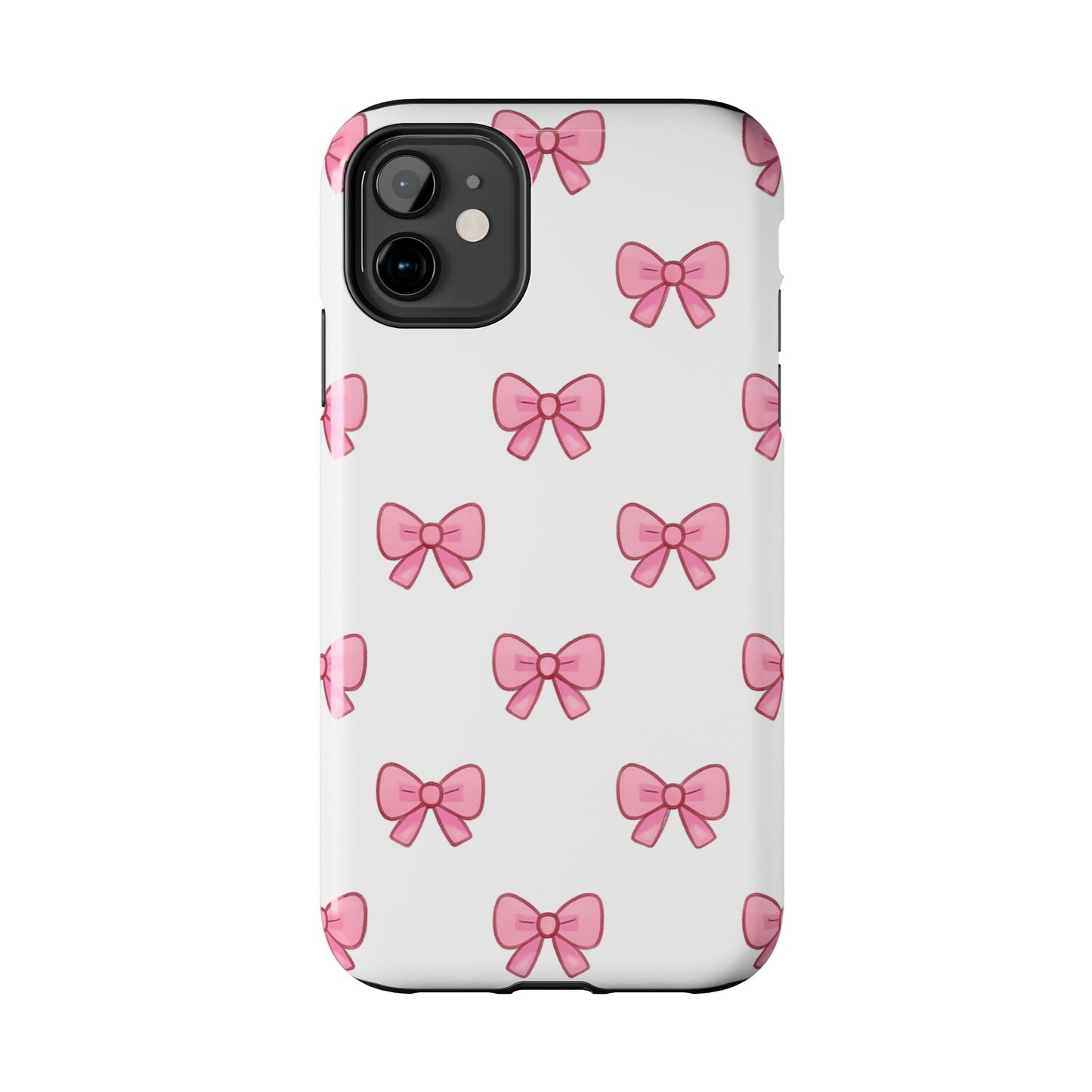 Cute Pink Bow Phone Cases, Tough Phone Cases for Girls, Stylish Phone Covers, Gift for Birthday or Special Occasion, Fashion Accessories