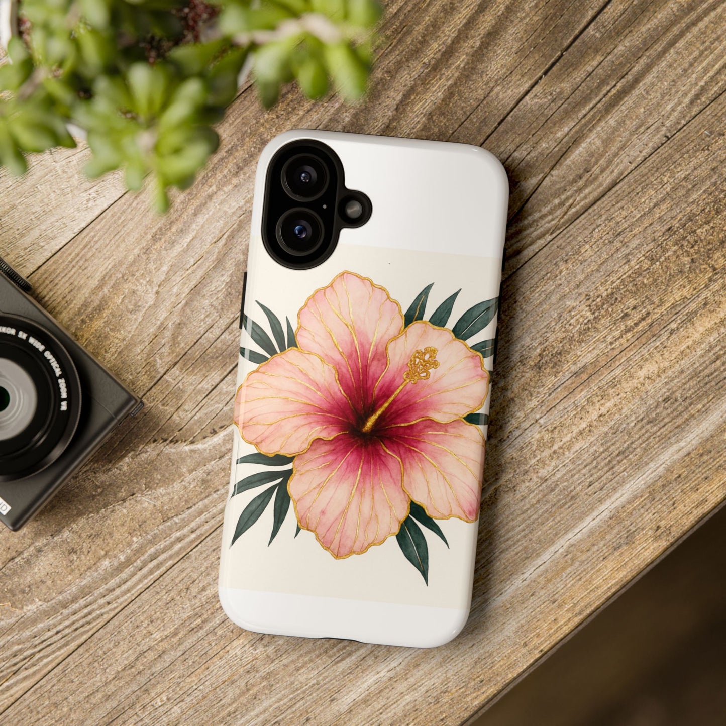 Hibiscus Flower Phone Case | Tropical Floral Design, Tough Phone Cover, Summer Vibes, Gift for Nature Lovers, Birthday Present