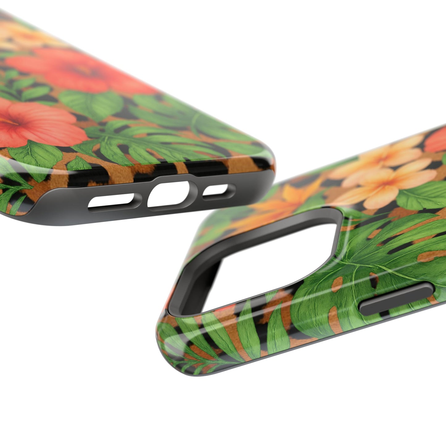 Tropical Floral Phone Case, Magnetic Tough Case for Summer Vibes, Gift for Nature Lovers, Phone Accessory for Travel, Tropical Decor