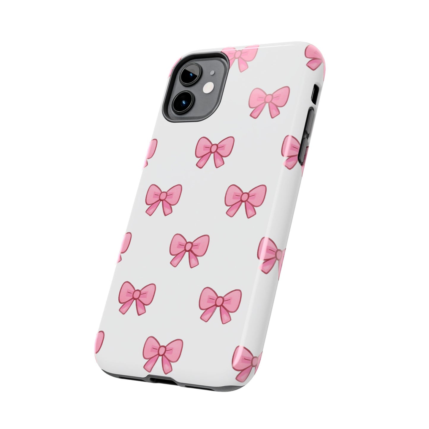 Cute Pink Bow Phone Cases, Tough Phone Cases for Girls, Stylish Phone Covers, Gift for Birthday or Special Occasion, Fashion Accessories