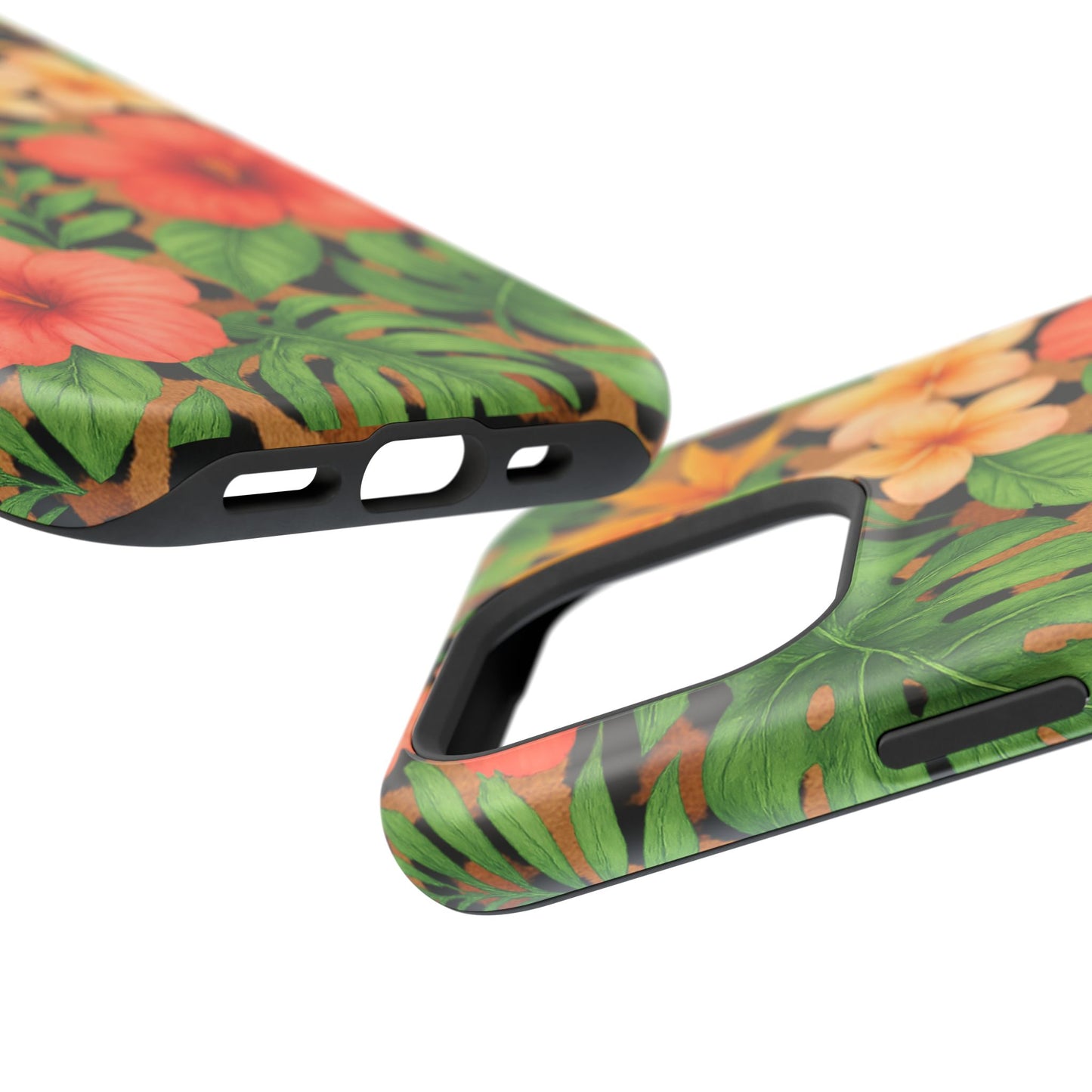 Tropical Floral Phone Case, Magnetic Tough Case for Summer Vibes, Gift for Nature Lovers, Phone Accessory for Travel, Tropical Decor
