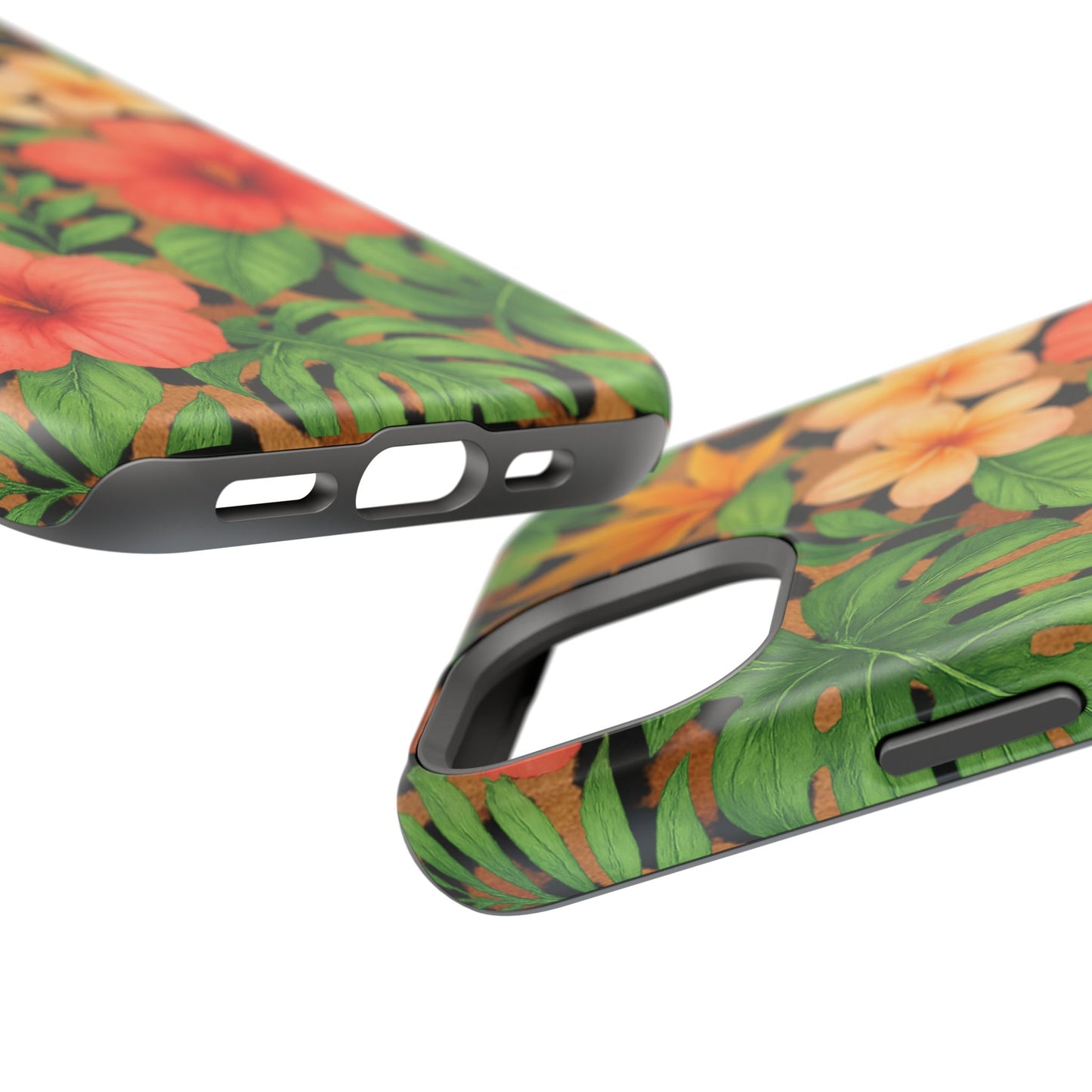 Tropical Floral Phone Case, Magnetic Tough Case for Summer Vibes, Gift for Nature Lovers, Phone Accessory for Travel, Tropical Decor