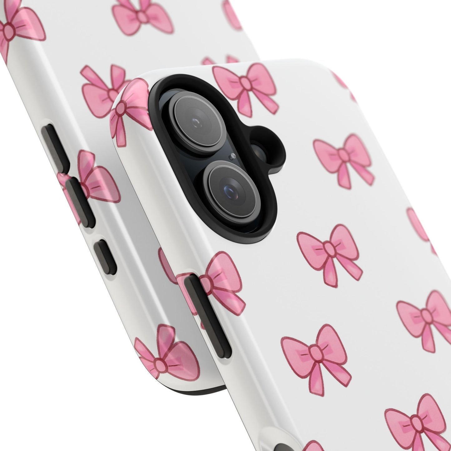 Cute Pink Bow Phone Cases, Tough Phone Cases for Girls, Stylish Phone Covers, Gift for Birthday or Special Occasion, Fashion Accessories