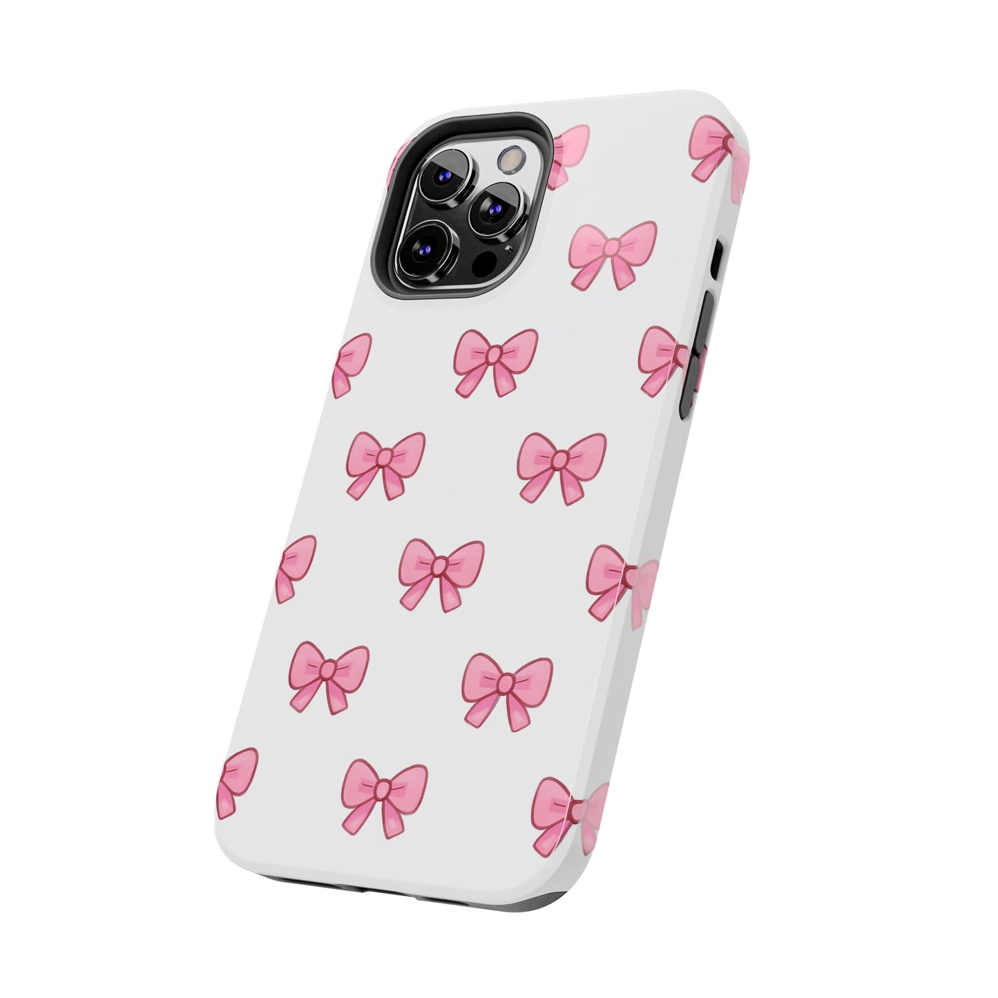 Cute Pink Bow Phone Cases, Tough Phone Cases for Girls, Stylish Phone Covers, Gift for Birthday or Special Occasion, Fashion Accessories