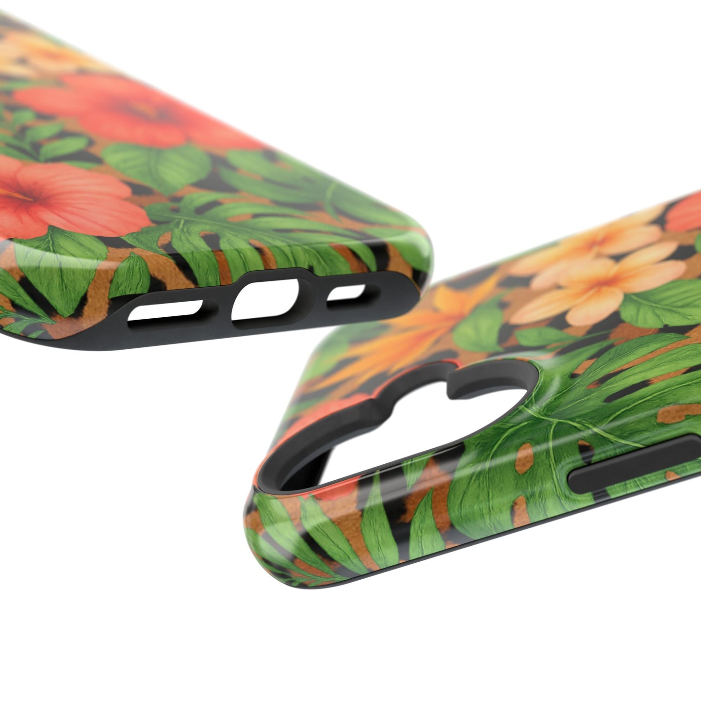 Tropical Floral Phone Case, Magnetic Tough Case for Summer Vibes, Gift for Nature Lovers, Phone Accessory for Travel, Tropical Decor