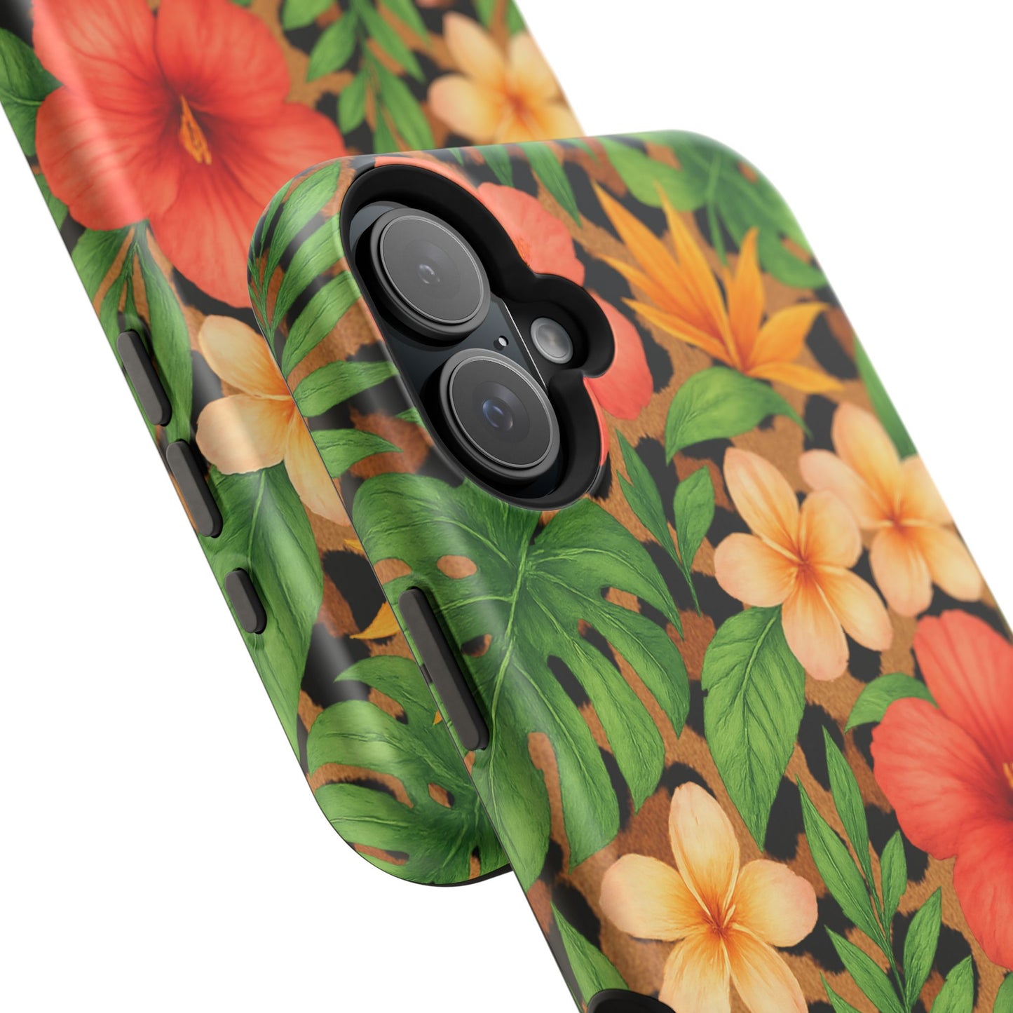 Tropical Floral Phone Case, Magnetic Tough Case for Summer Vibes, Gift for Nature Lovers, Phone Accessory for Travel, Tropical Decor