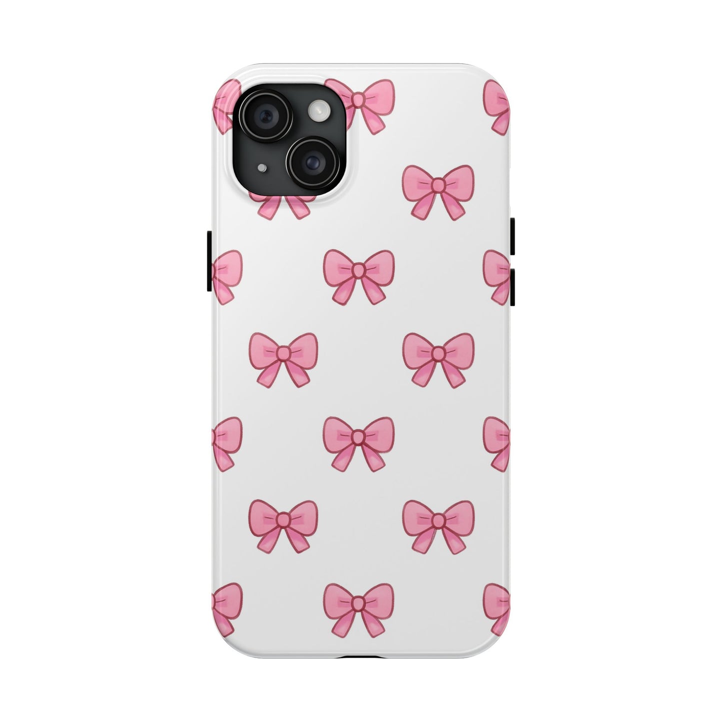 Cute Pink Bow Phone Cases, Tough Phone Cases for Girls, Stylish Phone Covers, Gift for Birthday or Special Occasion, Fashion Accessories
