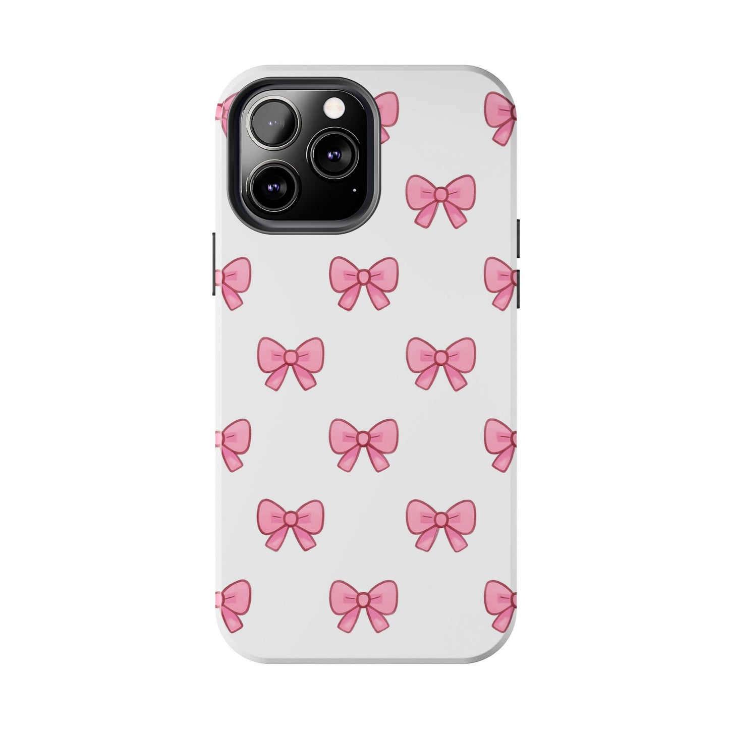 Cute Pink Bow Phone Cases, Tough Phone Cases for Girls, Stylish Phone Covers, Gift for Birthday or Special Occasion, Fashion Accessories