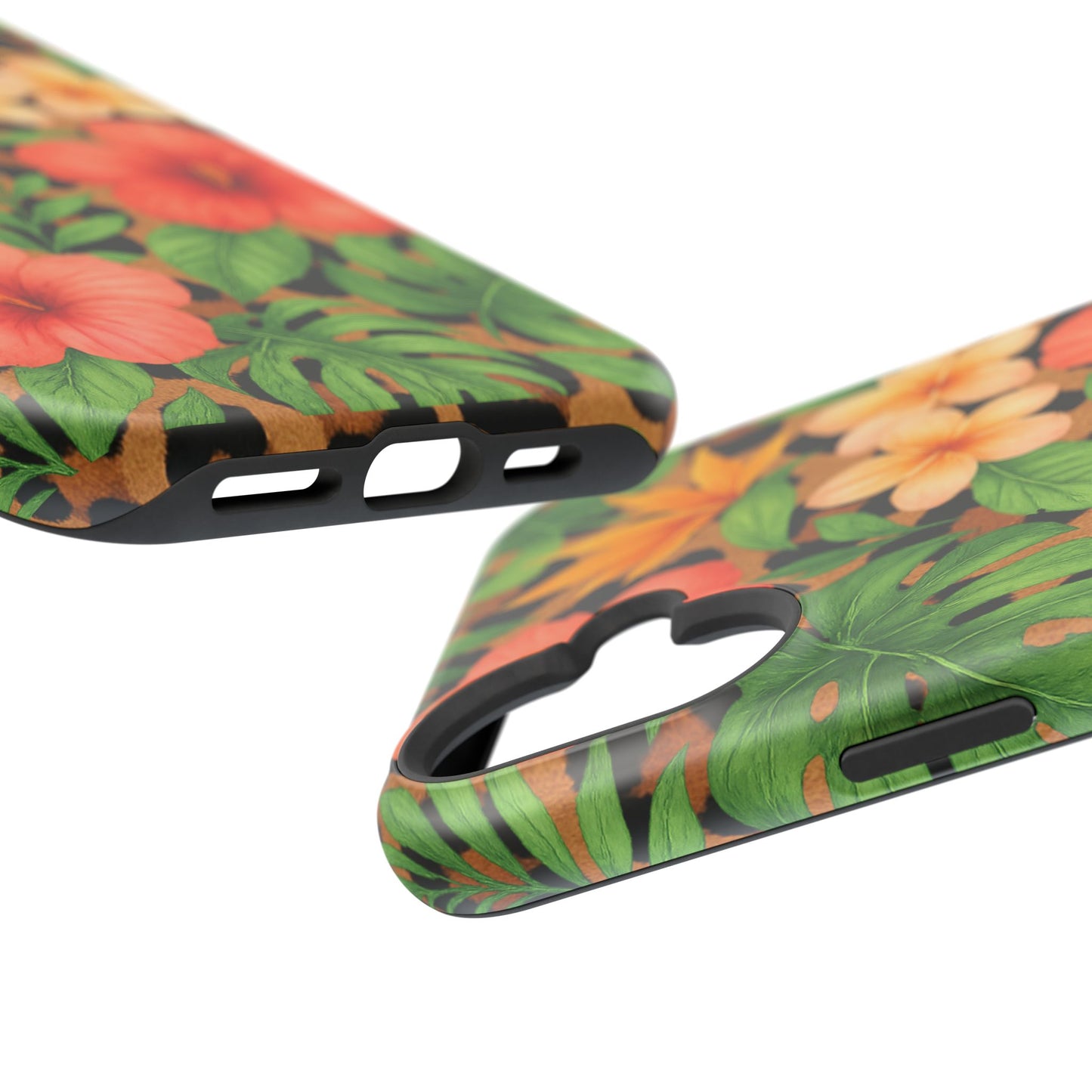 Tropical Floral Phone Case, Magnetic Tough Case for Summer Vibes, Gift for Nature Lovers, Phone Accessory for Travel, Tropical Decor