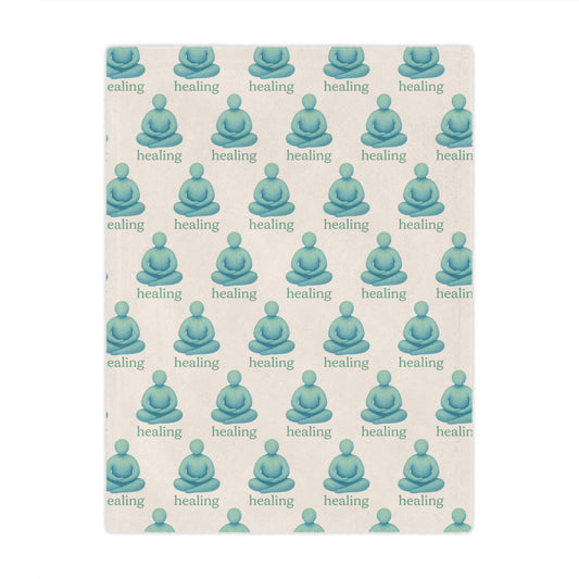 Healing Minky Blanket | Soft Cozy Throw for Meditation, Self-Care, Spiritual Gifts, Relaxation, Mindfulness