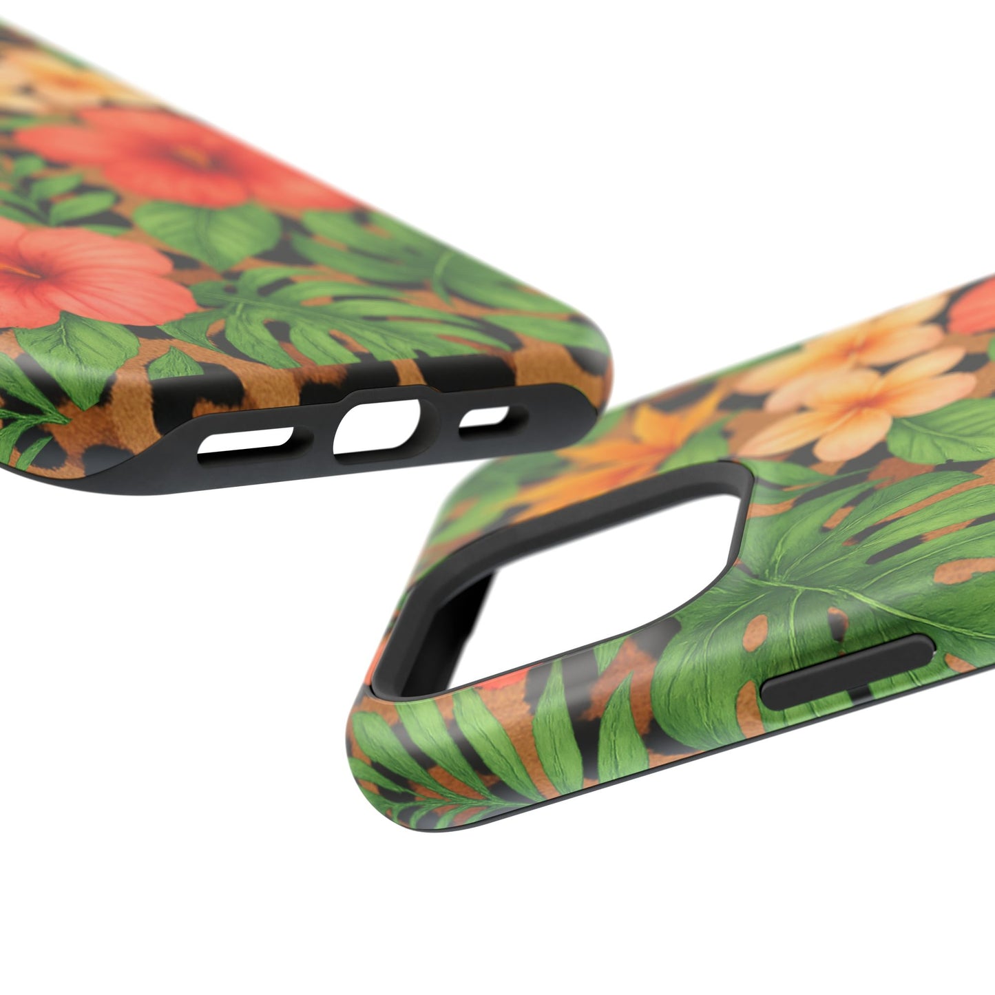 Tropical Floral Phone Case, Magnetic Tough Case for Summer Vibes, Gift for Nature Lovers, Phone Accessory for Travel, Tropical Decor