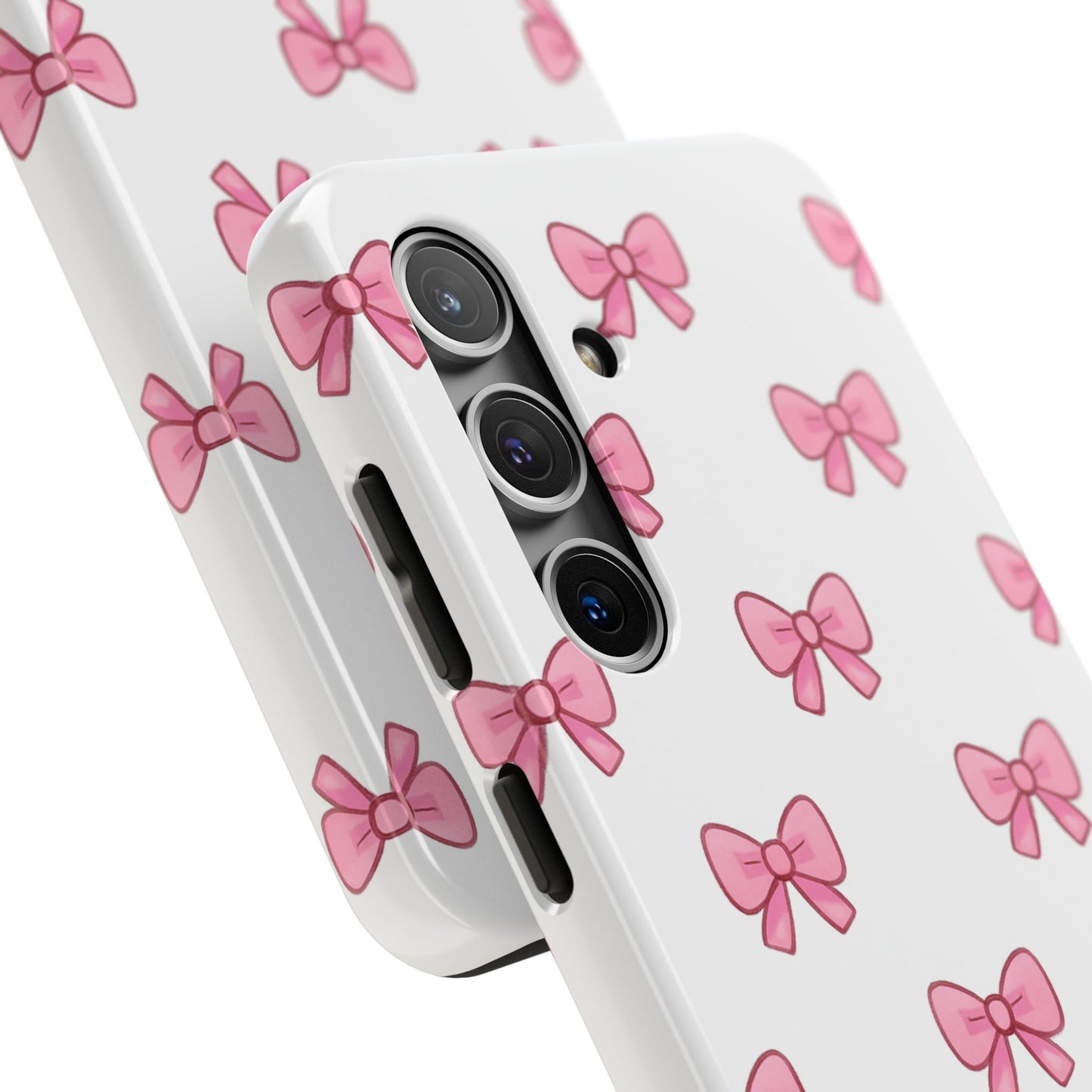 Cute Pink Bow Phone Cases, Tough Phone Cases for Girls, Stylish Phone Covers, Gift for Birthday or Special Occasion, Fashion Accessories