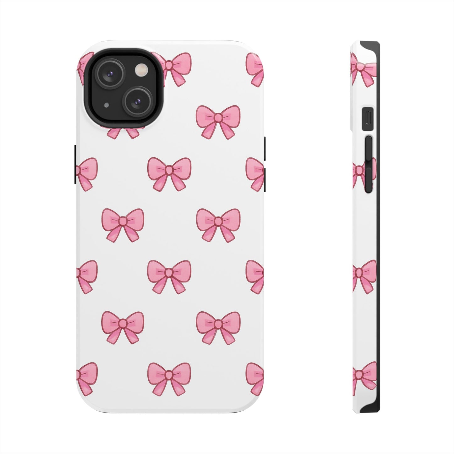 Cute Pink Bow Phone Cases, Tough Phone Cases for Girls, Stylish Phone Covers, Gift for Birthday or Special Occasion, Fashion Accessories