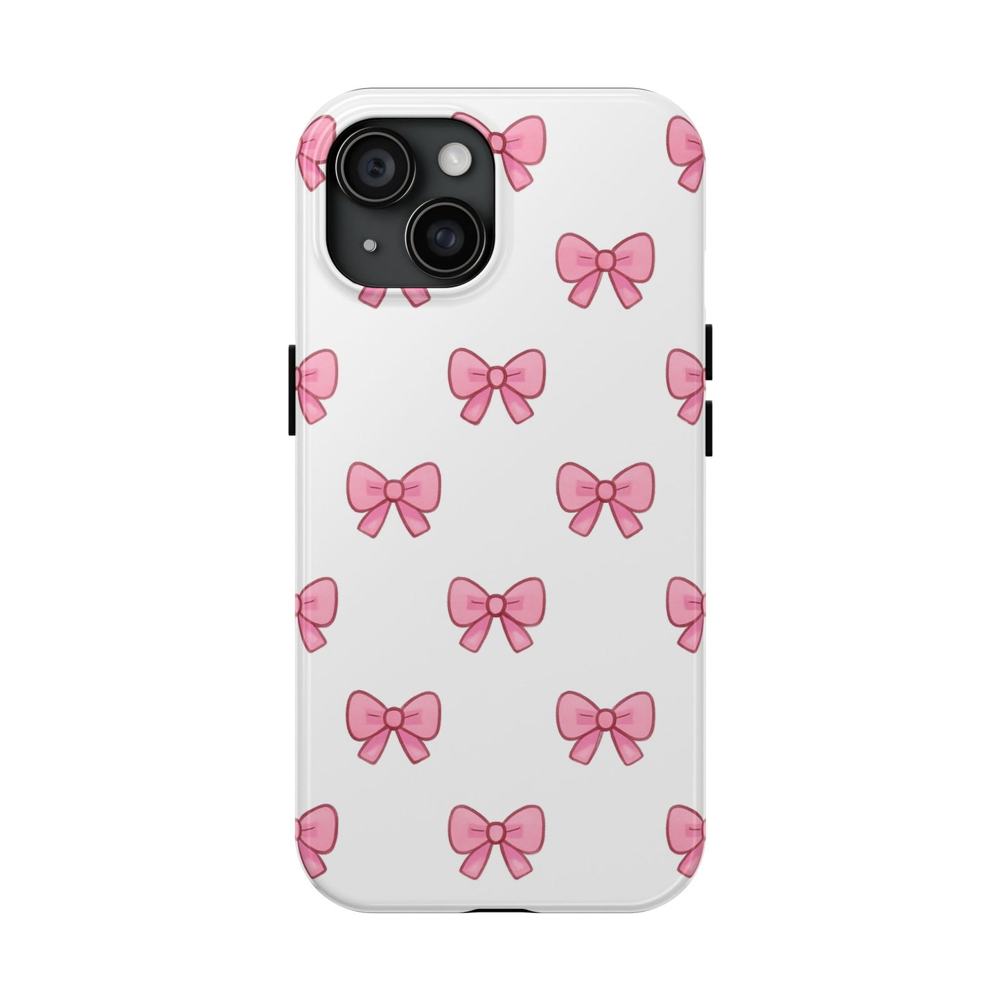Cute Pink Bow Phone Cases, Tough Phone Cases for Girls, Stylish Phone Covers, Gift for Birthday or Special Occasion, Fashion Accessories