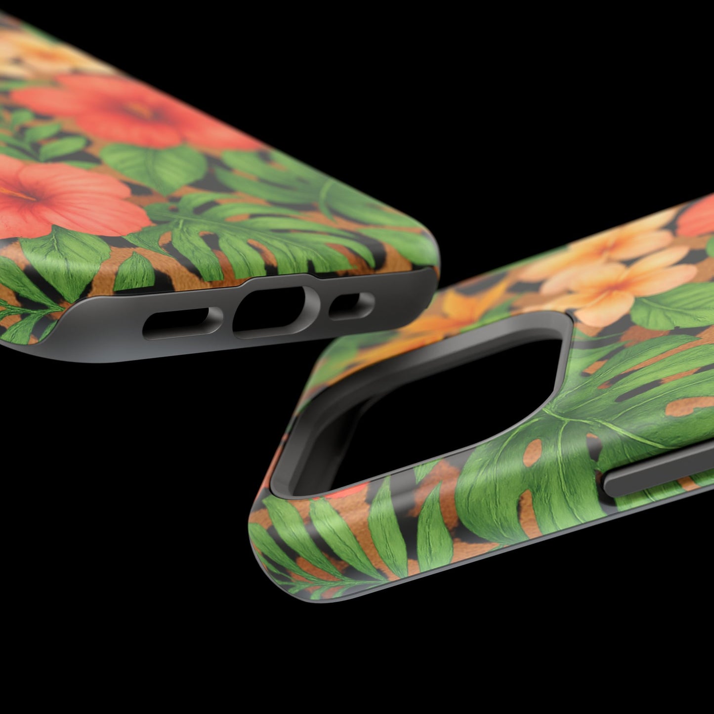 Tropical Floral Phone Case, Magnetic Tough Case for Summer Vibes, Gift for Nature Lovers, Phone Accessory for Travel, Tropical Decor