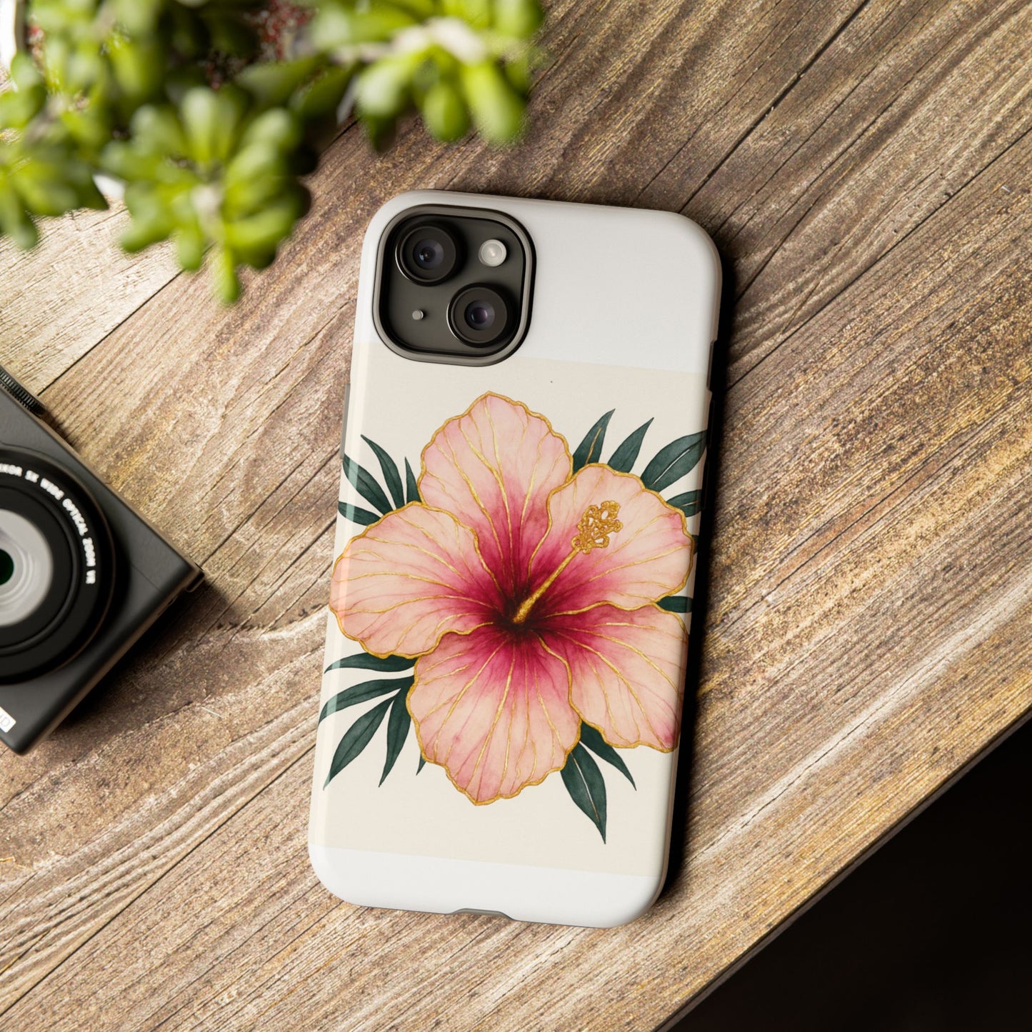 Hibiscus Flower Phone Case | Tropical Floral Design, Tough Phone Cover, Summer Vibes, Gift for Nature Lovers, Birthday Present