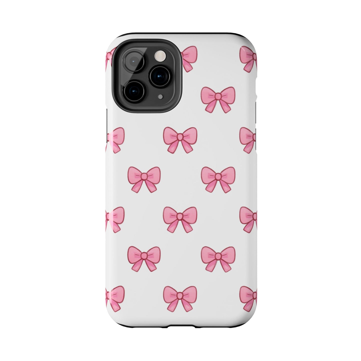 Cute Pink Bow Phone Cases, Tough Phone Cases for Girls, Stylish Phone Covers, Gift for Birthday or Special Occasion, Fashion Accessories
