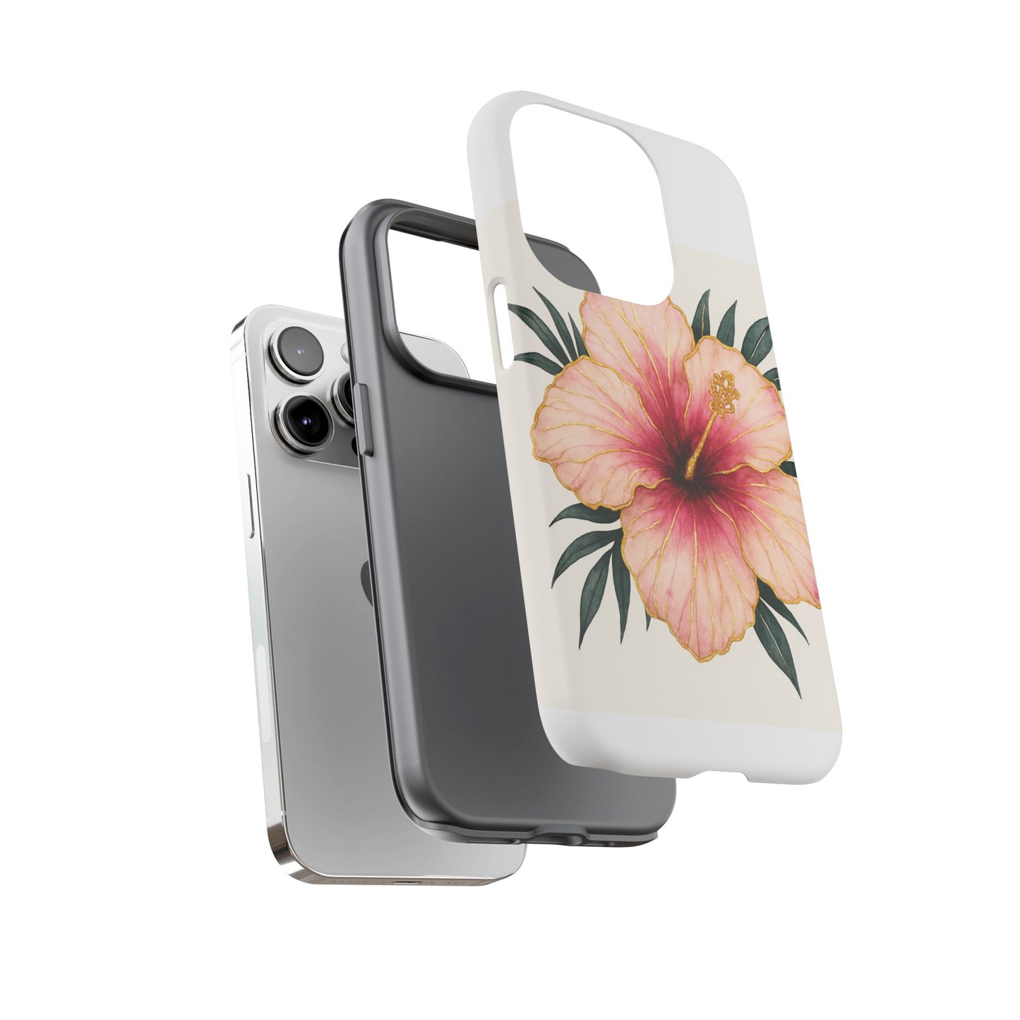 Hibiscus Flower Phone Case | Tropical Floral Design, Tough Phone Cover, Summer Vibes, Gift for Nature Lovers, Birthday Present