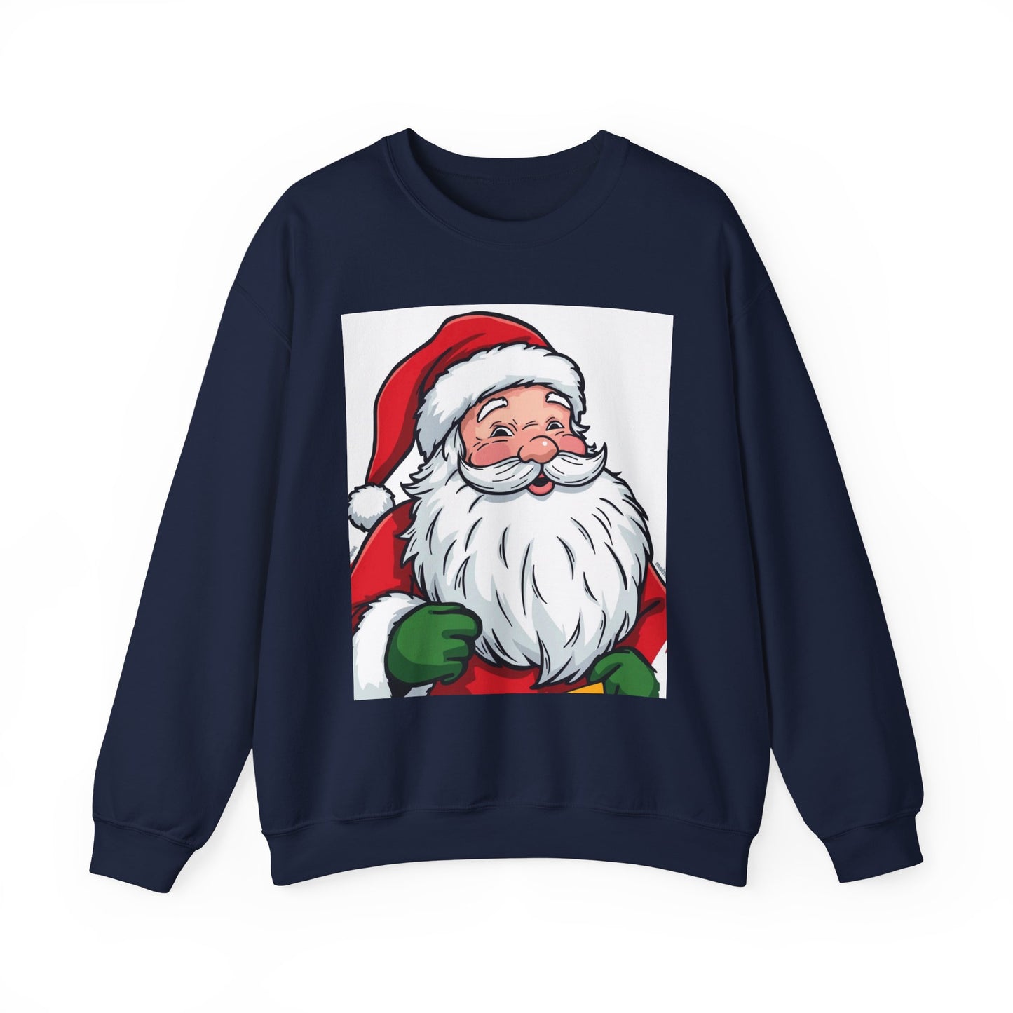 Santa Claus Graphic Sweatshirt - Vintage Merry Christmas Crewneck