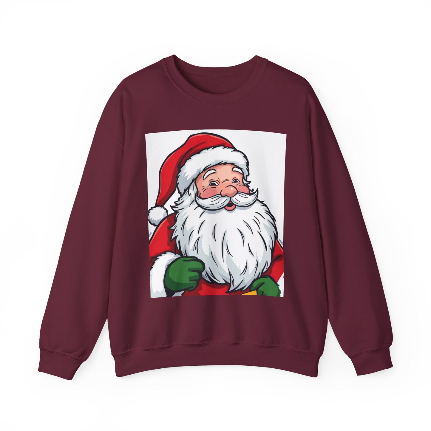 Santa Claus Graphic Sweatshirt - Vintage Merry Christmas Crewneck