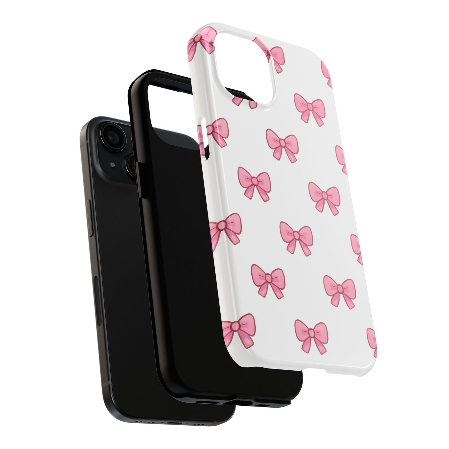 Cute Pink Bow Phone Cases, Tough Phone Cases for Girls, Stylish Phone Covers, Gift for Birthday or Special Occasion, Fashion Accessories