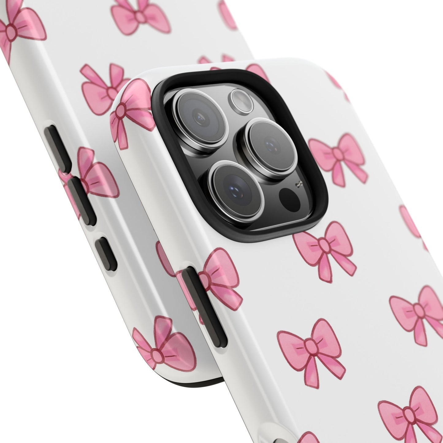 Cute Pink Bow Phone Cases, Tough Phone Cases for Girls, Stylish Phone Covers, Gift for Birthday or Special Occasion, Fashion Accessories