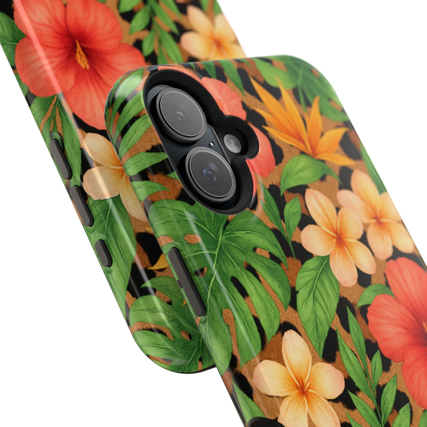 Tropical Floral Phone Case, Magnetic Tough Case for Summer Vibes, Gift for Nature Lovers, Phone Accessory for Travel, Tropical Decor
