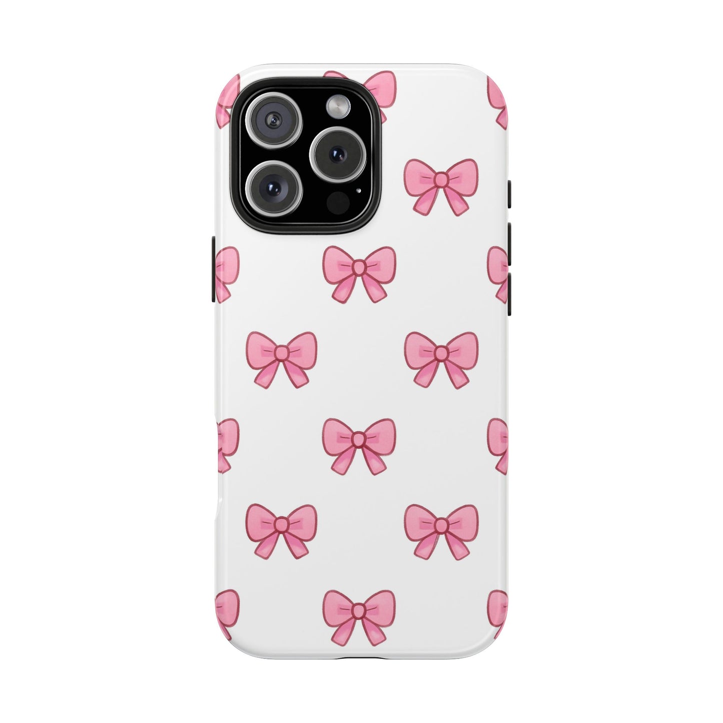 Cute Pink Bow Phone Cases, Tough Phone Cases for Girls, Stylish Phone Covers, Gift for Birthday or Special Occasion, Fashion Accessories