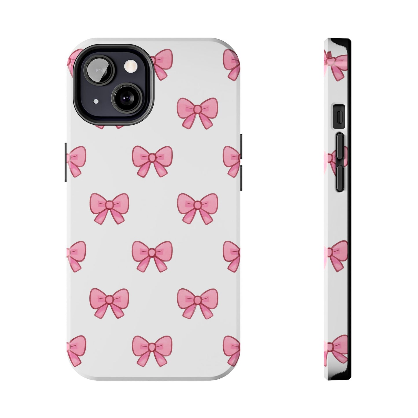 Cute Pink Bow Phone Cases, Tough Phone Cases for Girls, Stylish Phone Covers, Gift for Birthday or Special Occasion, Fashion Accessories