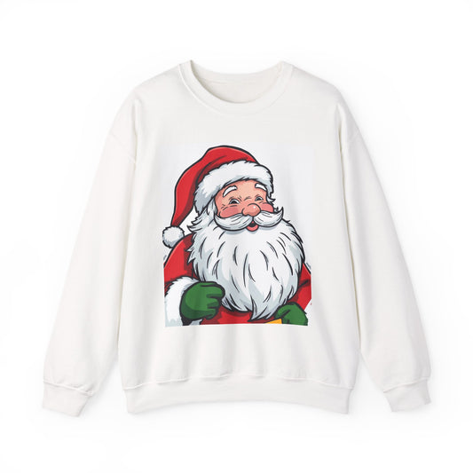 Santa Claus Graphic Sweatshirt - Vintage Merry Christmas Crewneck