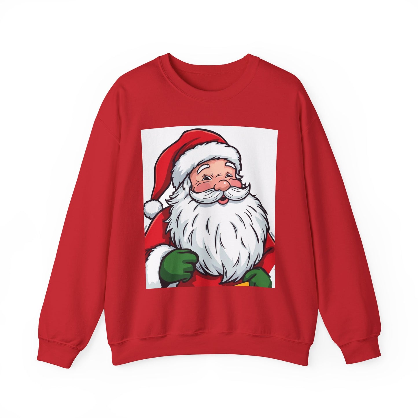 Santa Claus Graphic Sweatshirt - Vintage Merry Christmas Crewneck